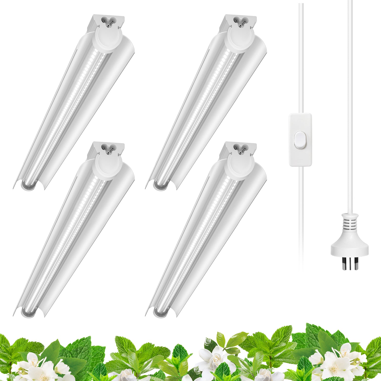 Barrina T8 30W LED Grow Lights 3FT 5000K | Reflectors & Linkable | QI30