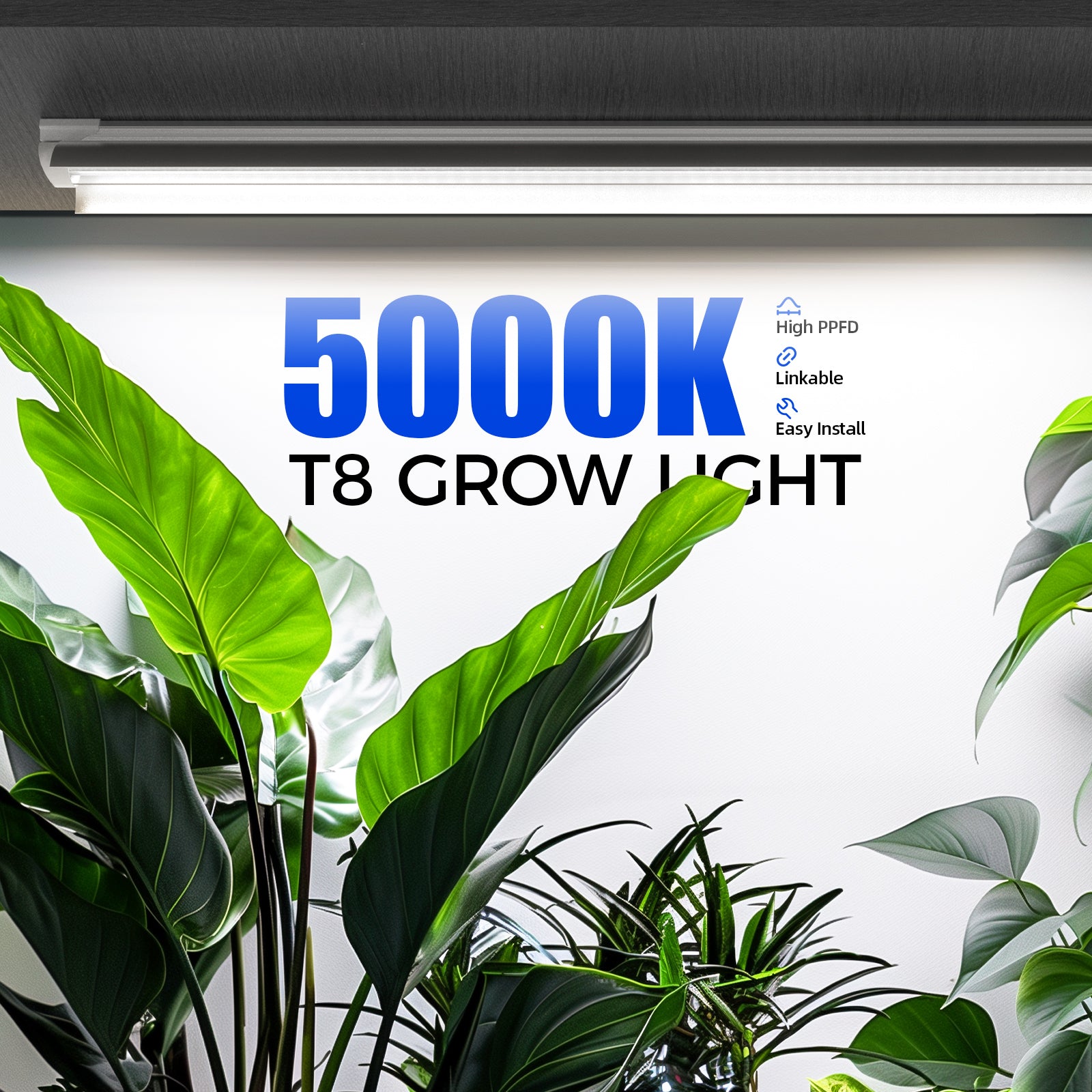 Barrina T8 30W LED Grow Lights 3FT 5000K | Reflectors & Linkable | QI30