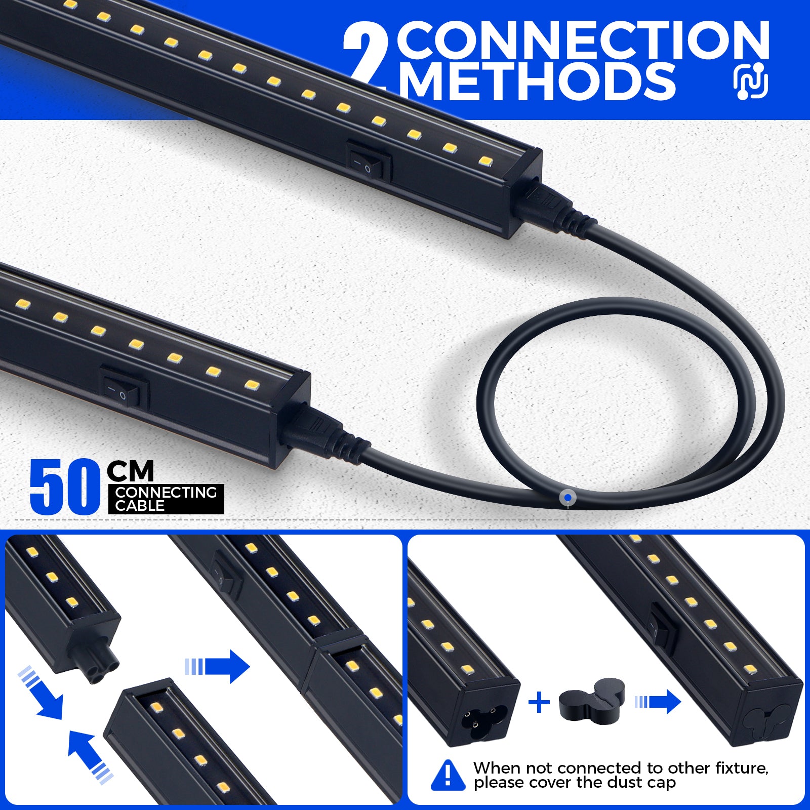 Barrina T5 10W LED Grow Lights 2FT 5000K | Magnetic Installation & Linkable | NF10