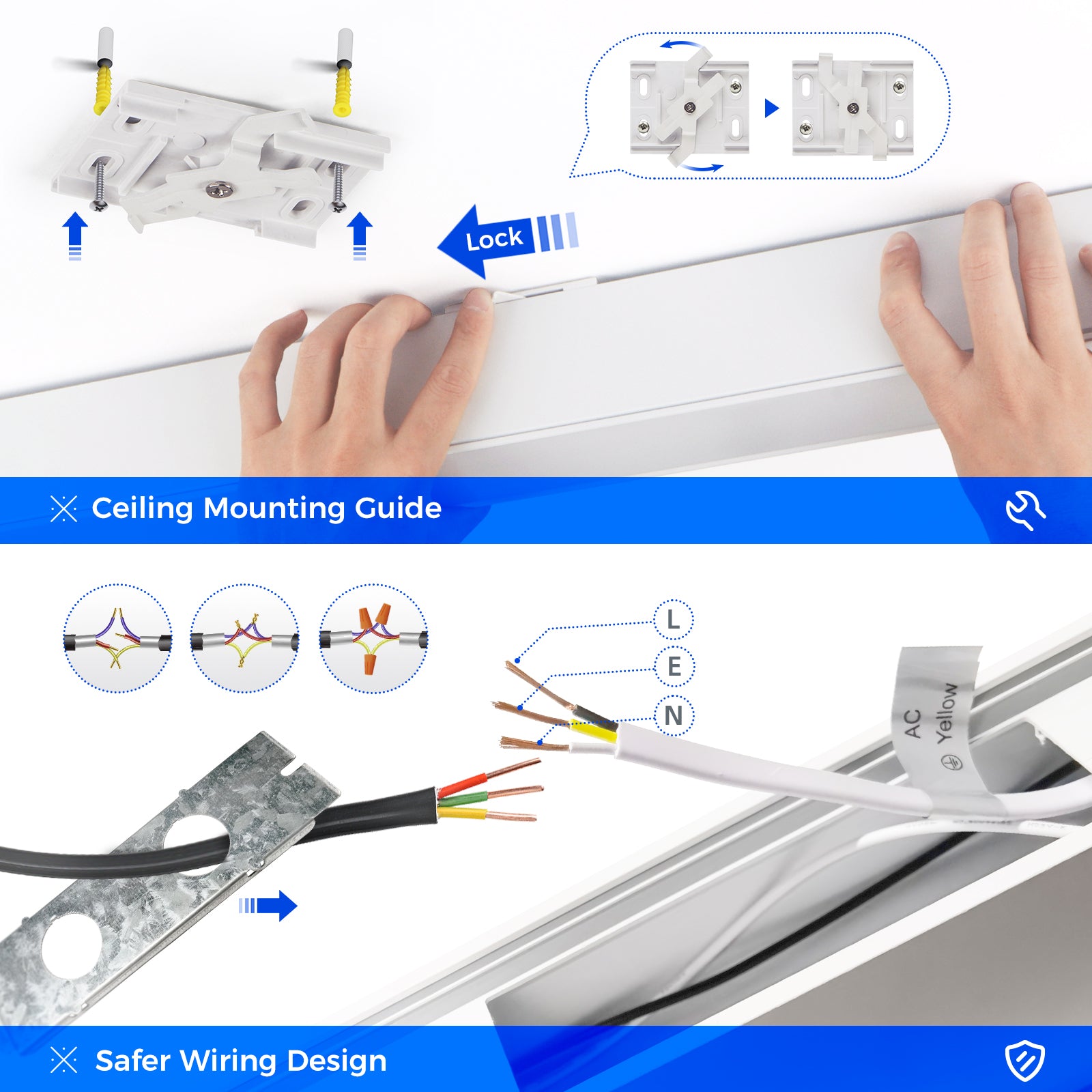 Barrina 5568 Remote Series 2nd-Generation 45W LED Linear Lights 4FT 3000K - 6000K 4500LM | Seamless Connection & Color Changing
