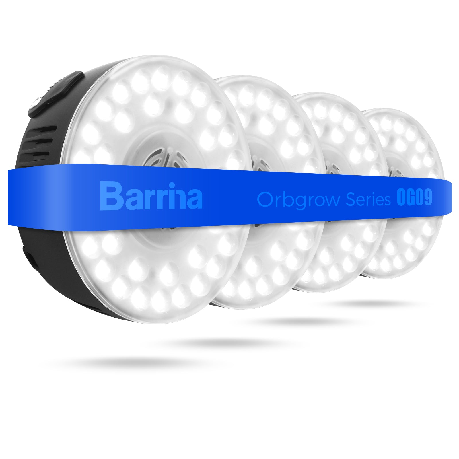 Barrina OG09 Orbgrow Series 9W Puck LED Grow Lights 5000K | Magnetic & Linkable (Black Color))
