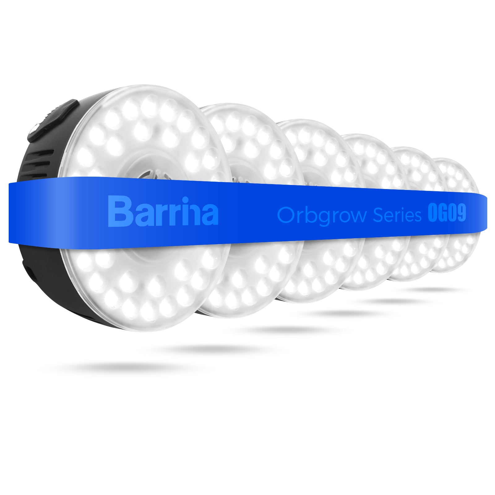 Barrina OG09 Orbgrow Series 9W Puck LED Grow Lights 5000K | Magnetic & Linkable (Black Color))