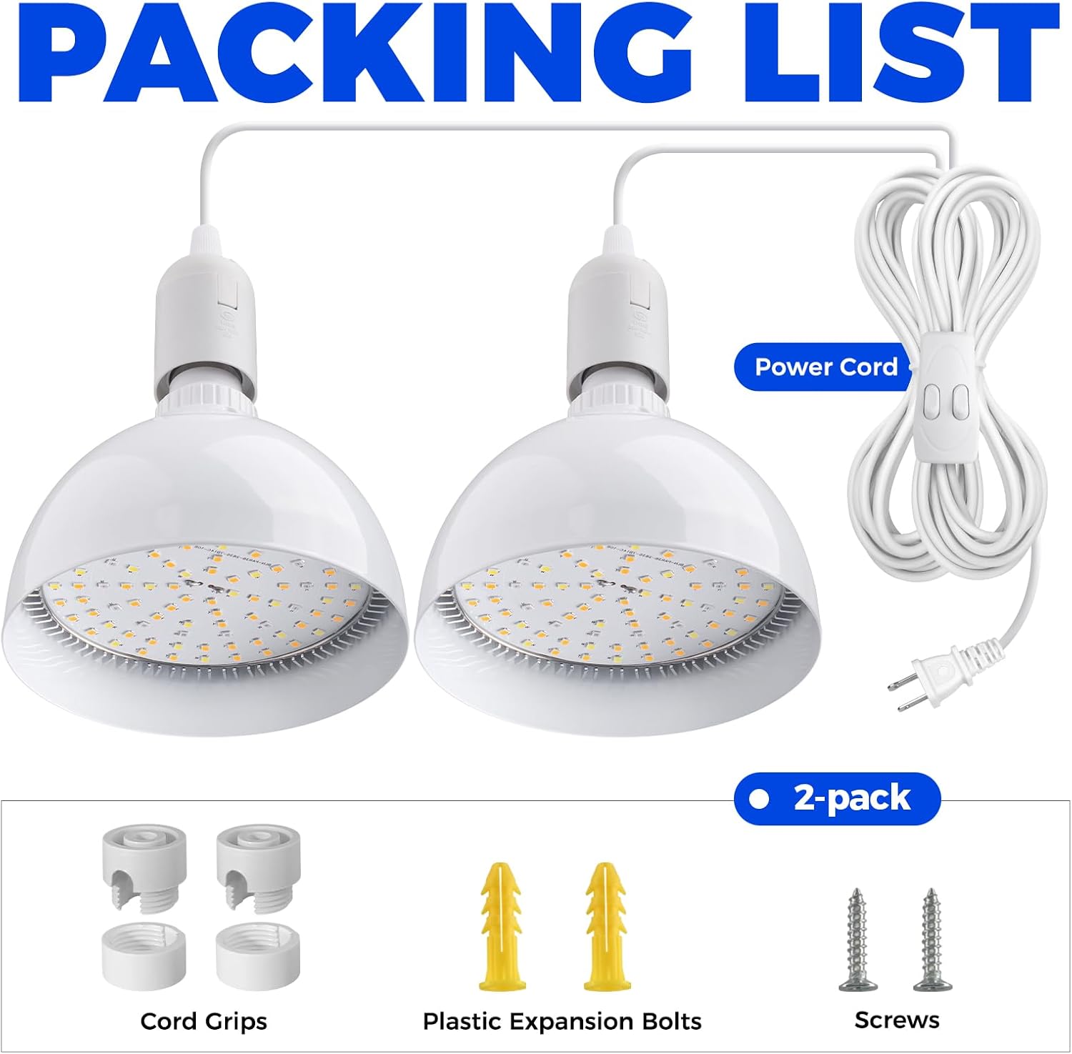 Barrina PAR38 25W LED Hanging Grow Light Yellow Light | Full Spectrum & Timer | TB25