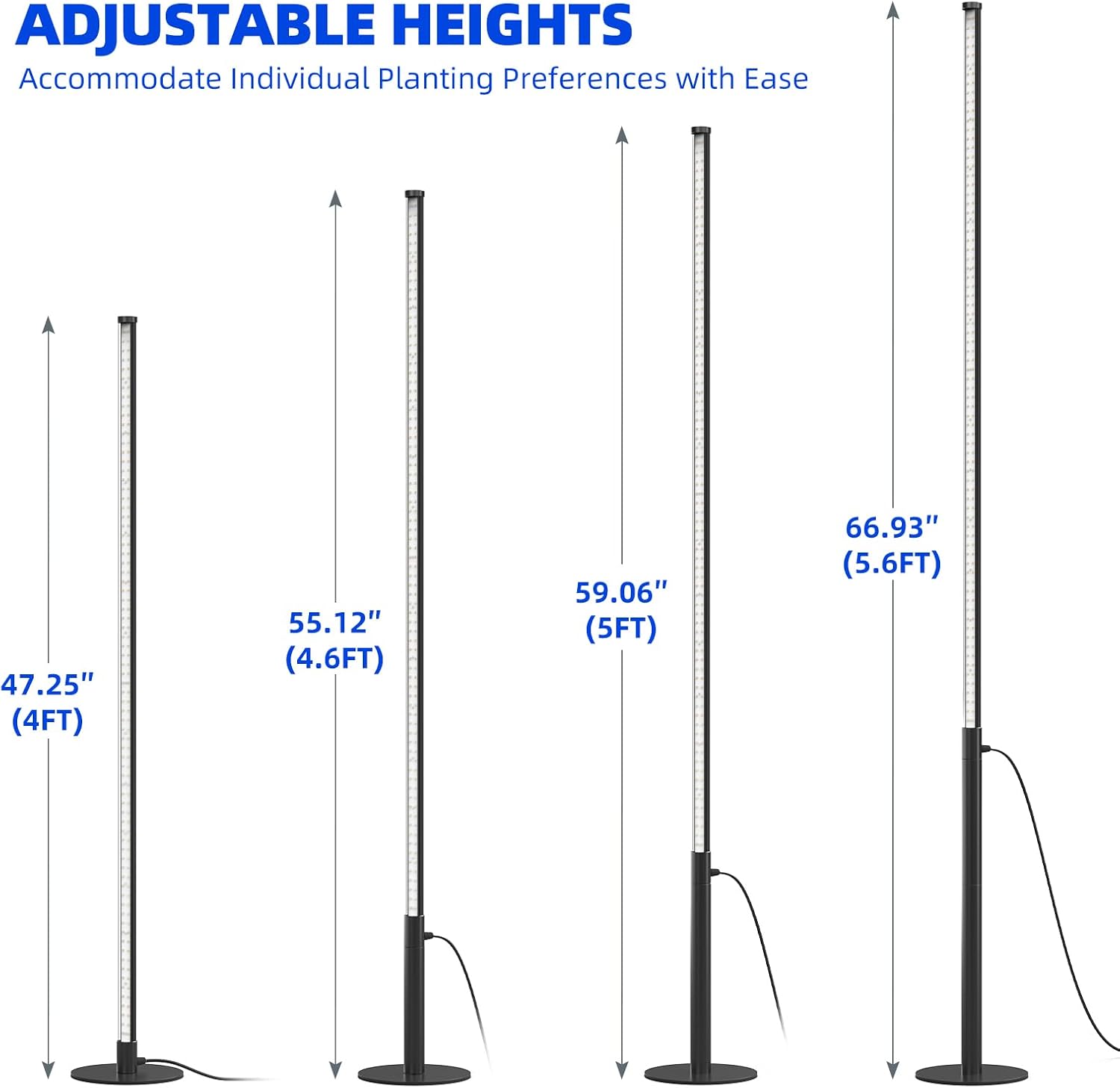 Accessories (Stand + Extension + Timer) for T10 LED Grow Light
