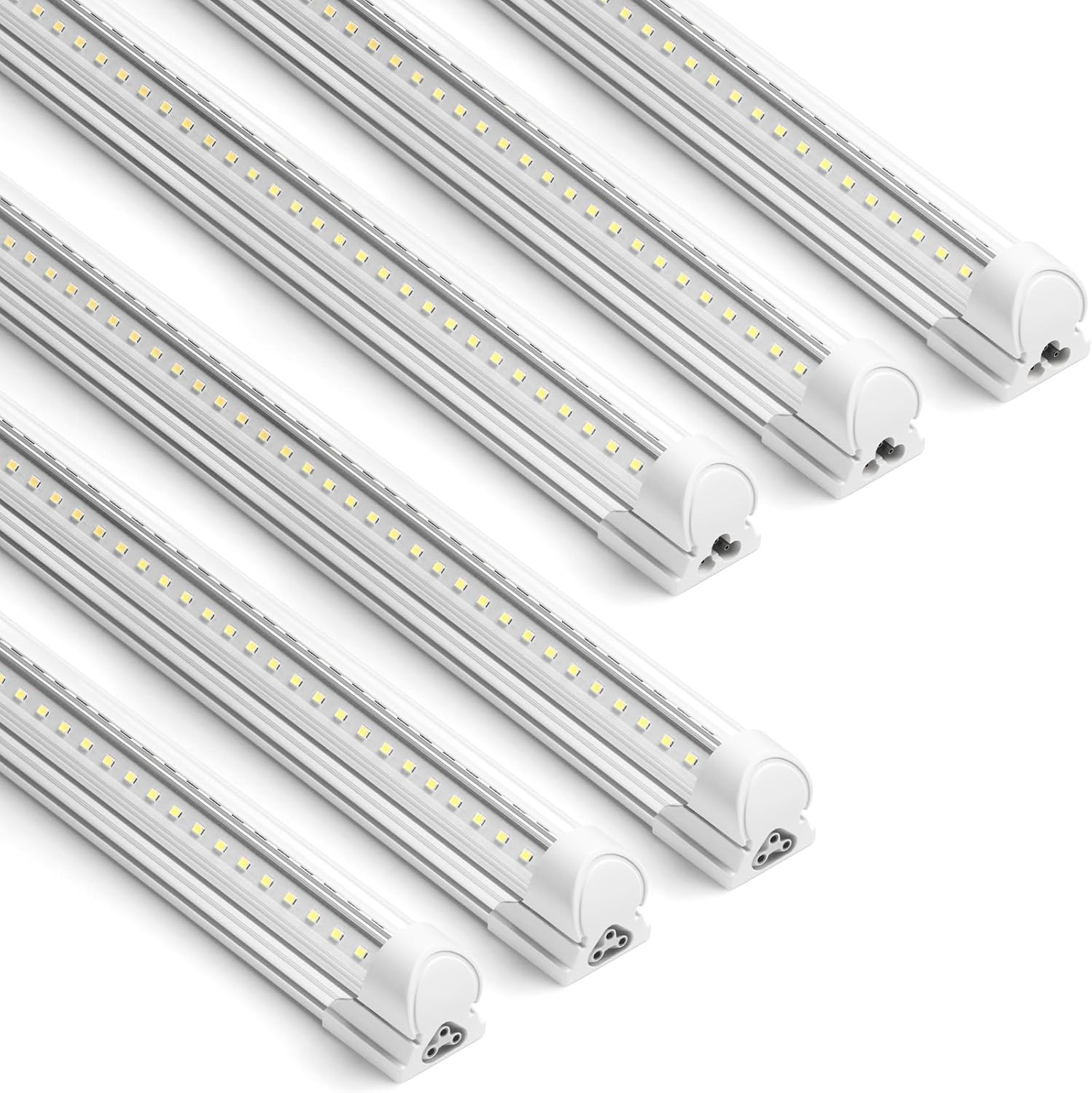 Barrina T8 72W LED Shop Lights 8FT 6500K 10000LM | Clear Cover & V Shape Tube | BAX72