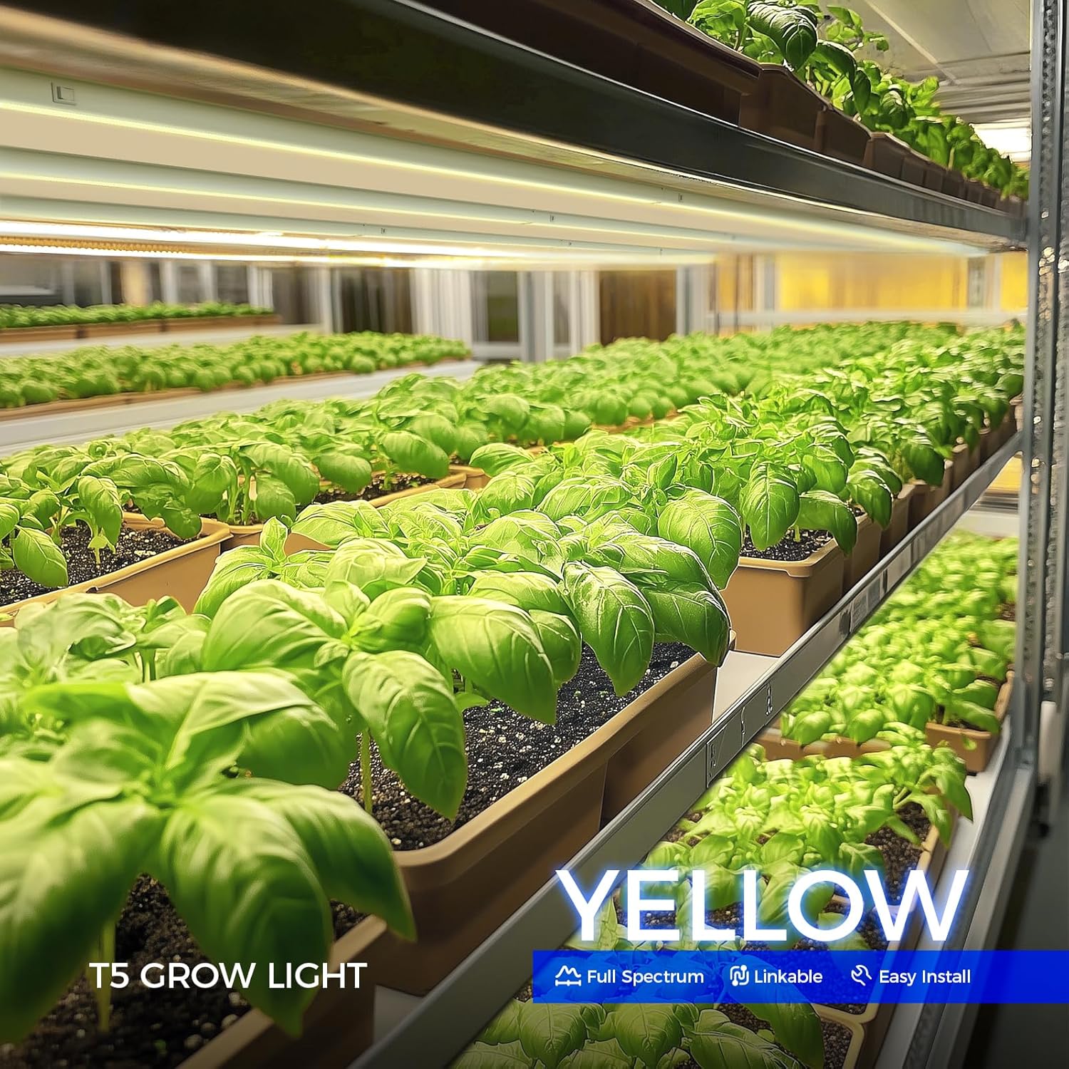 Barrina T5 20W LED Grow Lights 4FT Yellow Light | Full Spectrum & Linkable | ML20