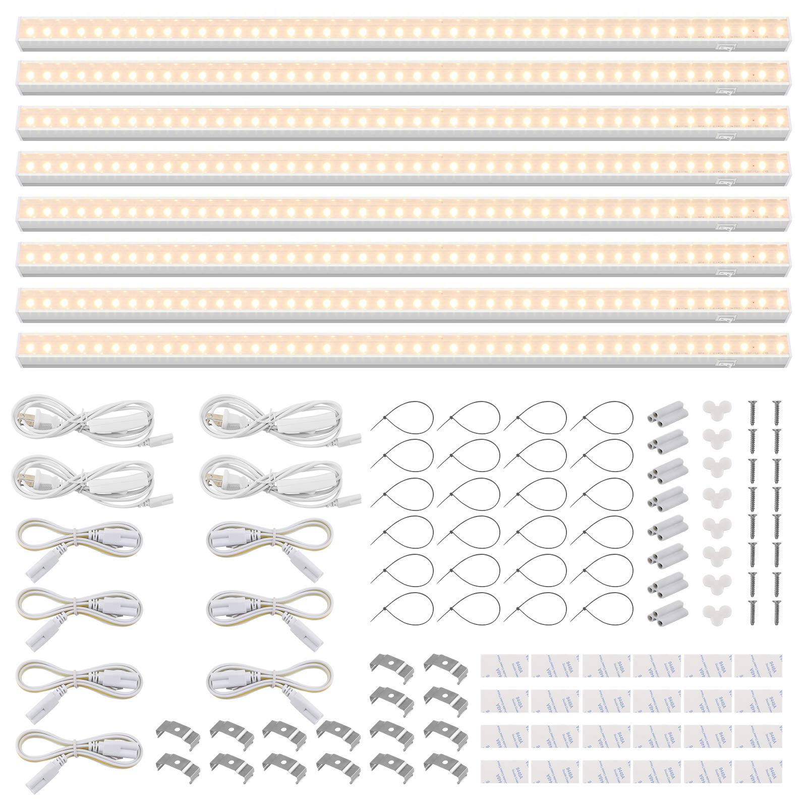 T5 LED Grow Light 4FT 20W Yellow Full Spectrum Linkable 8 Packs ML20 Y