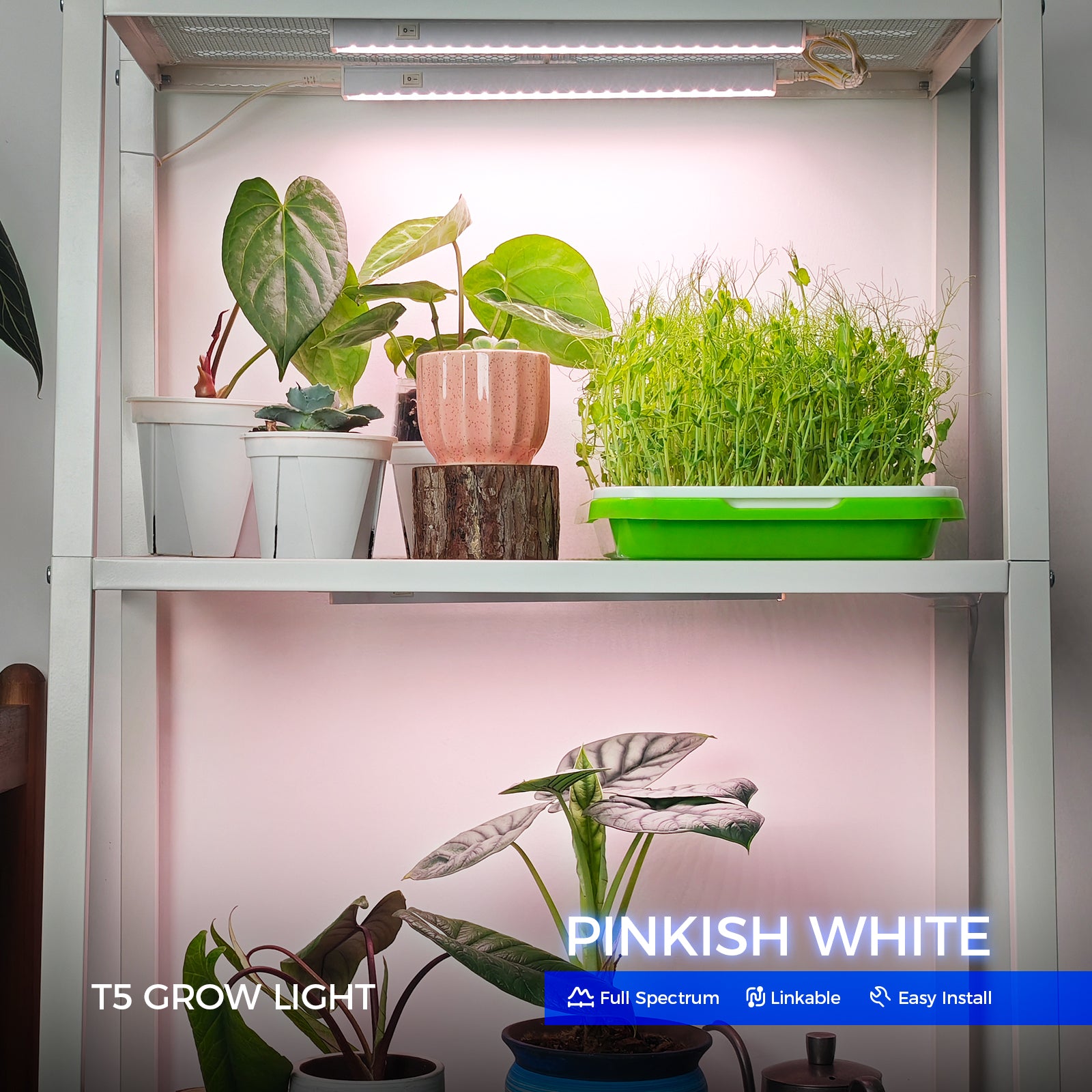 Barrina T5 5W LED Grow Light 1FT Pinkish White | Linkable | MC05