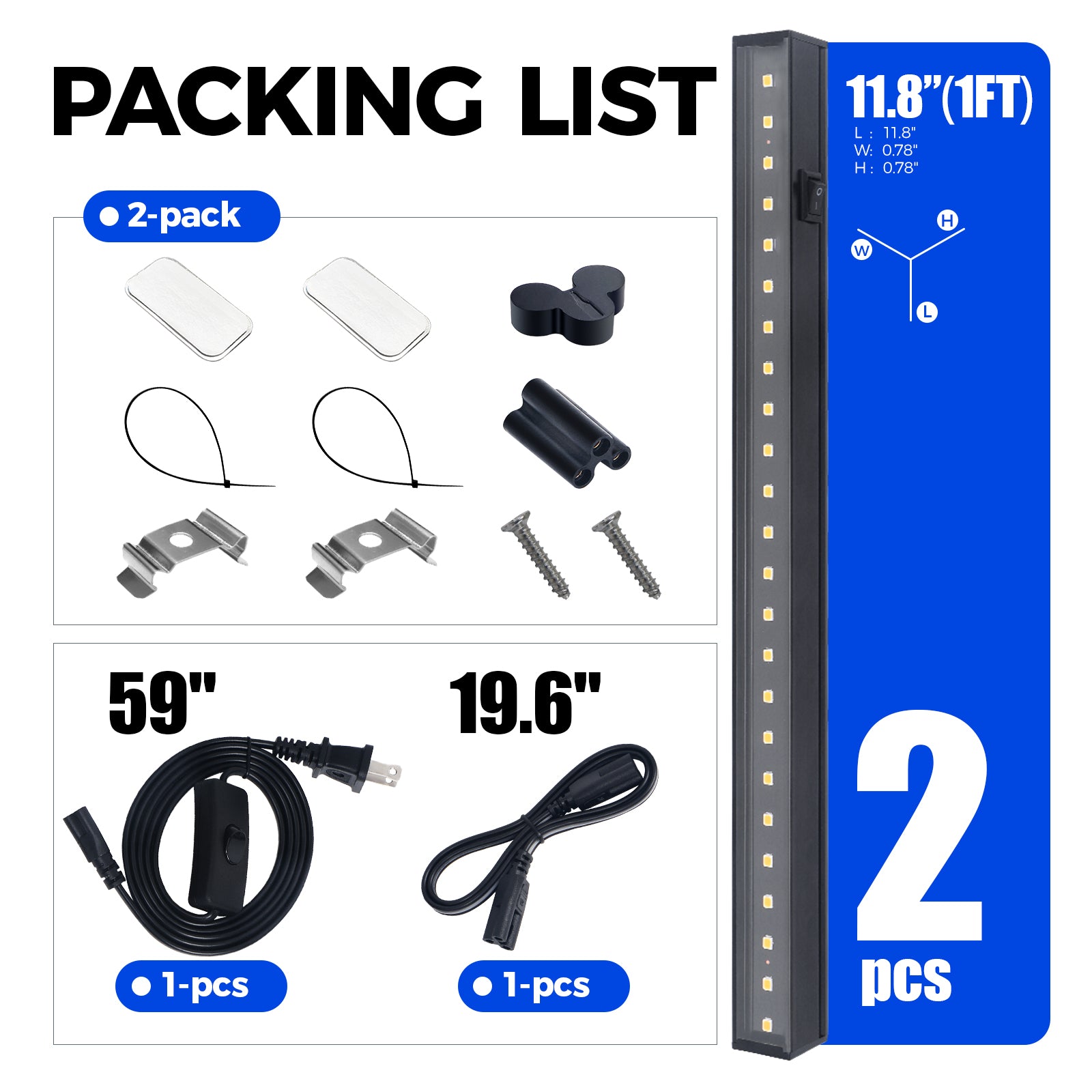 Barrina T5 5W LED Grow Lights 1FT 5000K | LED Grow Light Strips