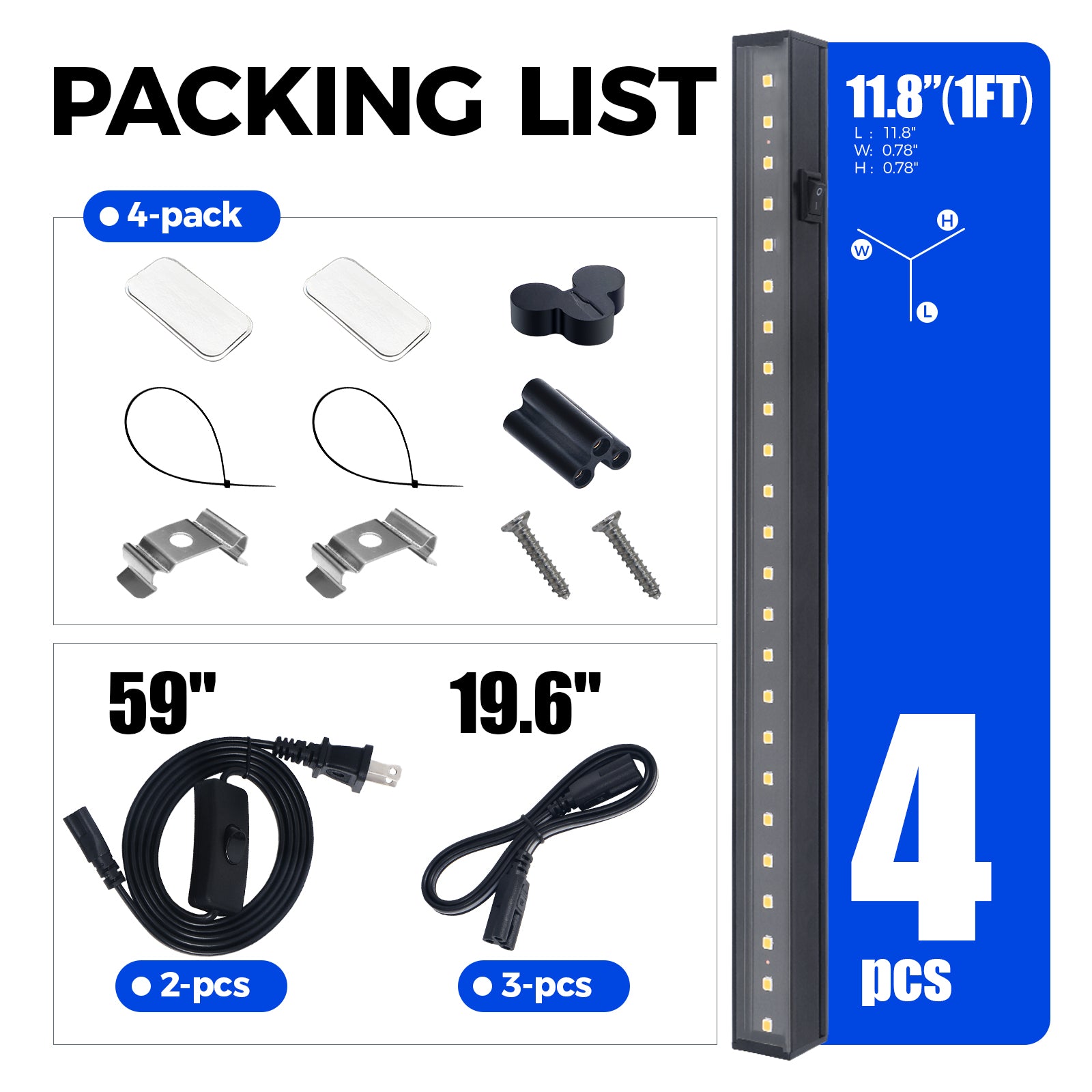 Barrina T5 5W LED Grow Lights 1FT 5000K | LED Grow Light Strips