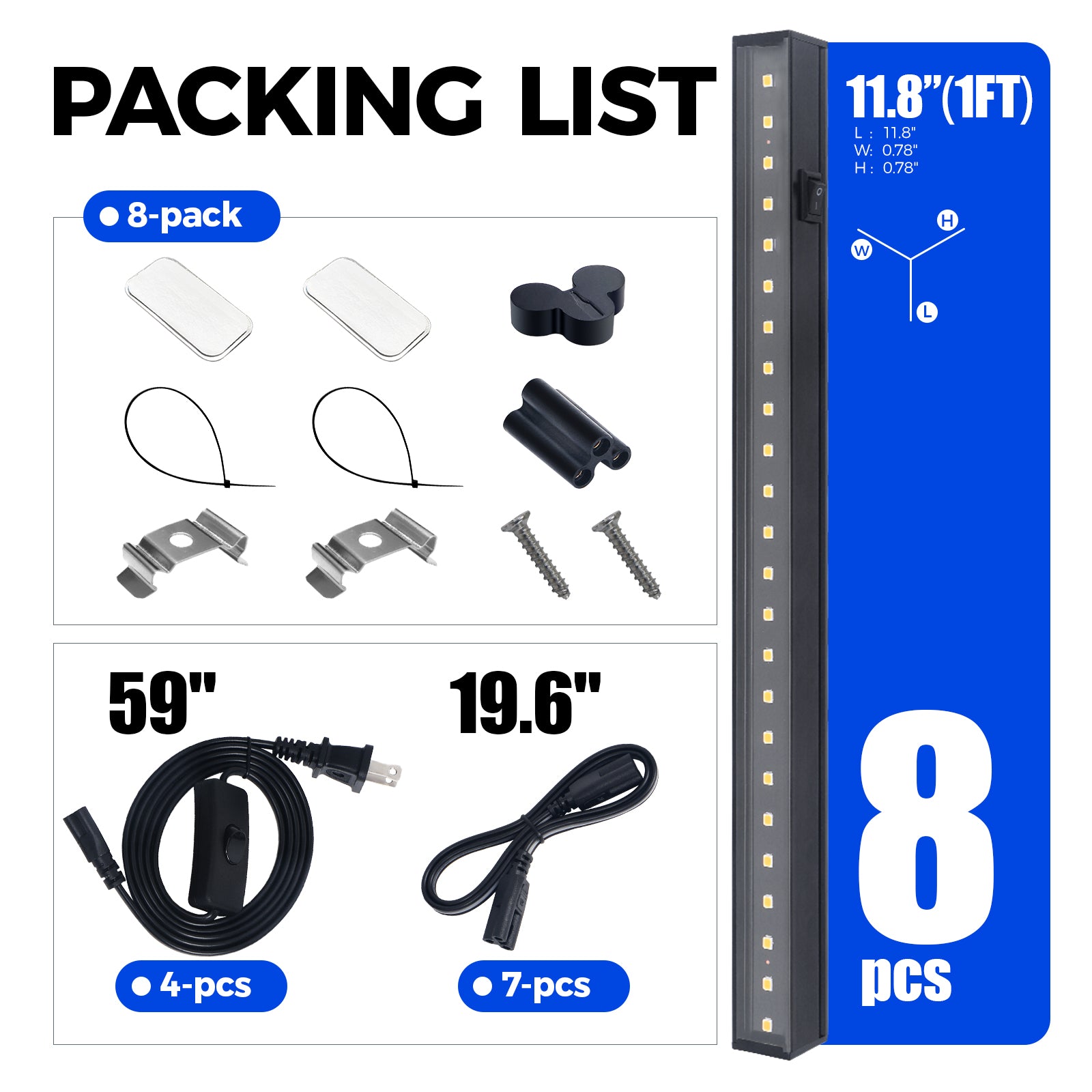 Barrina T5 5W LED Grow Lights 1FT 5000K | LED Grow Light Strips