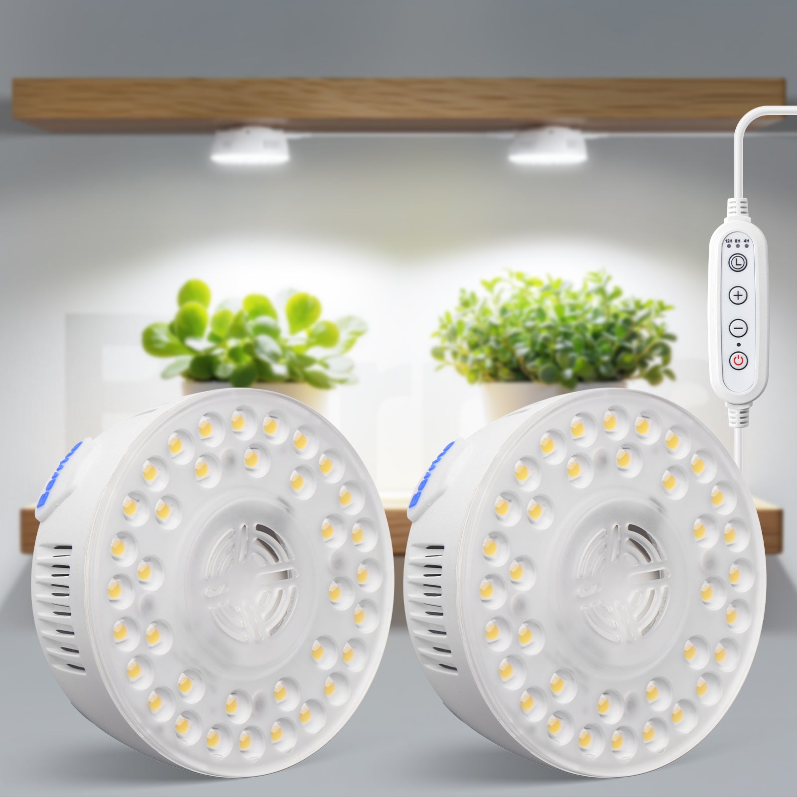 Barrina OG09 Orbgrow Series 9W Puck LED Grow Lights 5000K | Magnetic & Linkable with Smart Timer & 5 Level Dimmable