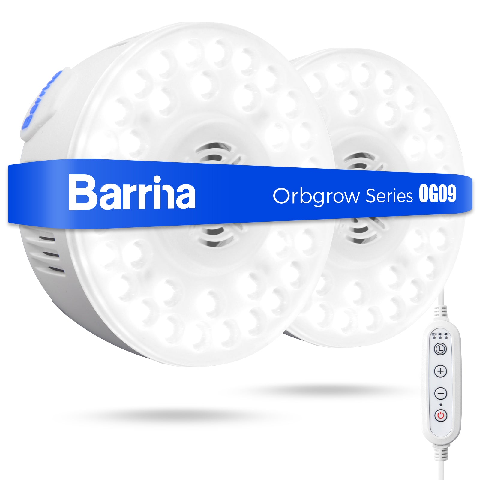 Barrina OG09 Orbgrow Series 9W Puck LED Grow Lights 5000K | Magnetic & Linkable with Smart Timer & 5 Level Dimmable