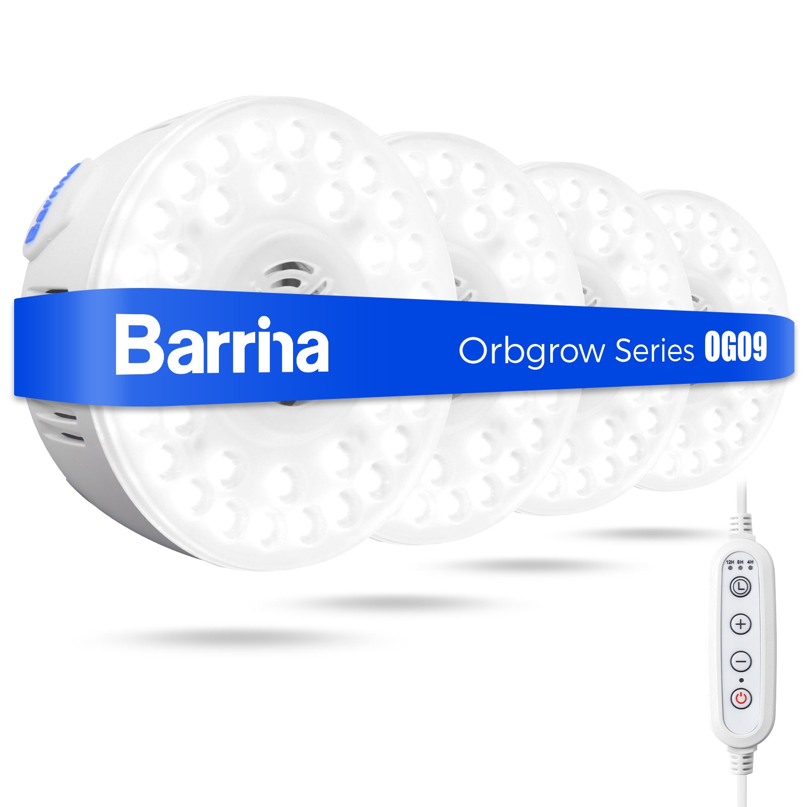 Barrina OG09 Orbgrow Series 9W Puck LED Grow Lights 5000K | Magnetic & Linkable with Smart Timer & 5 Level Dimmable