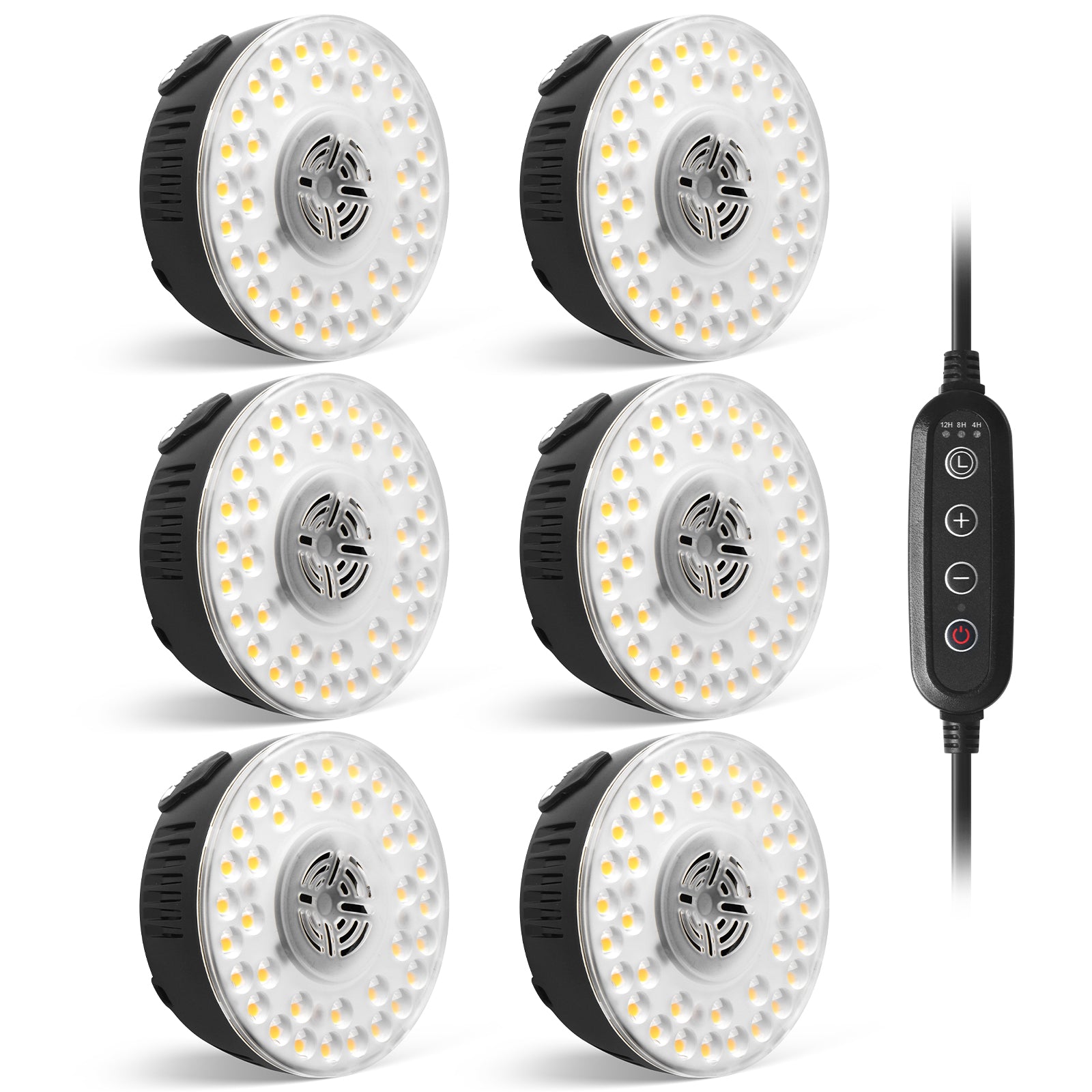 Barrina OG09 Orbgrow Series 9W Puck LED Grow Lights 5000K | Magnetic & Linkable with Smart Timer & 5 Level Dimmable