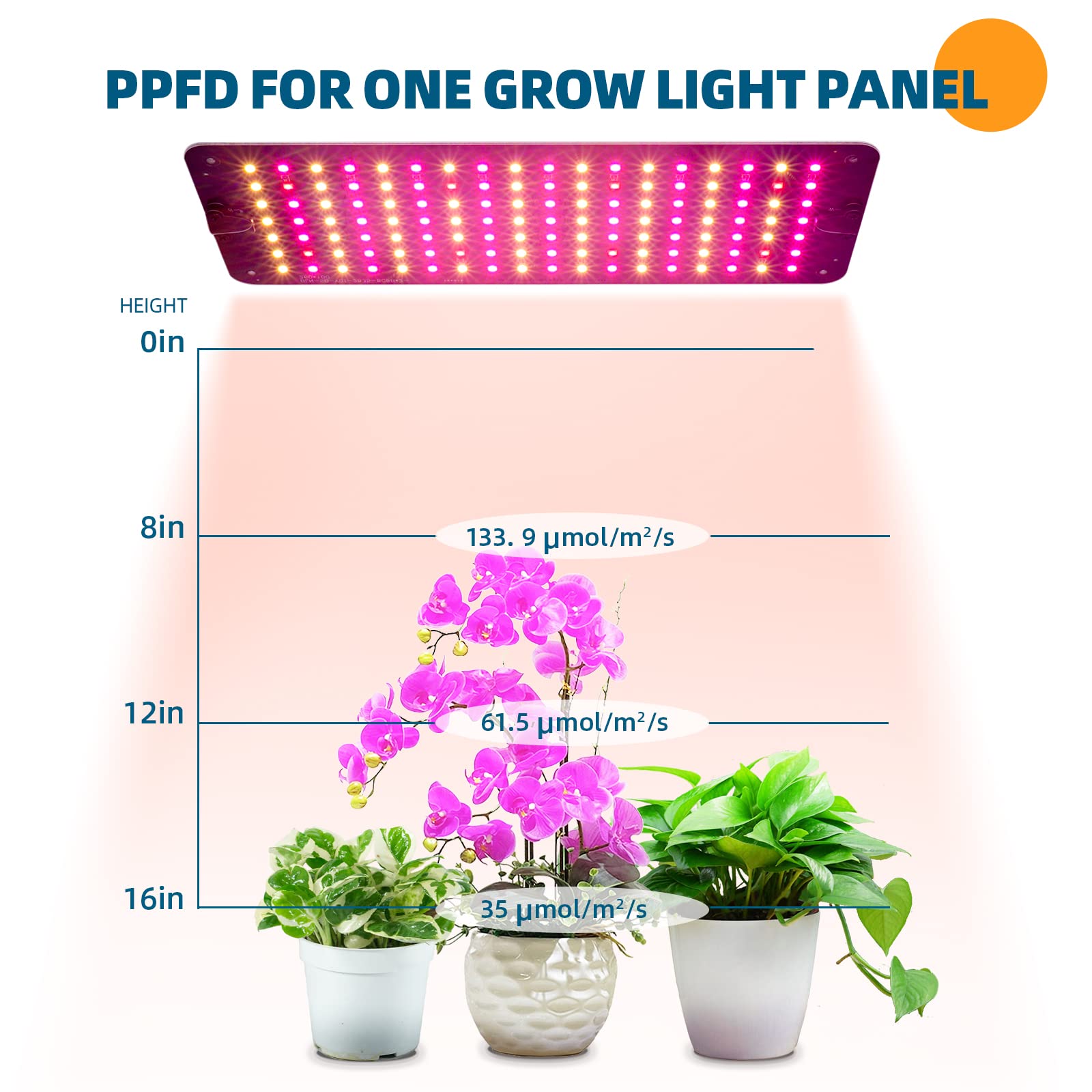 1FT Ultra - Thin LED Grow Light,10W,with 3 Spectrum Modes and Timer,4 Packs,DC10(H) - Barrina led