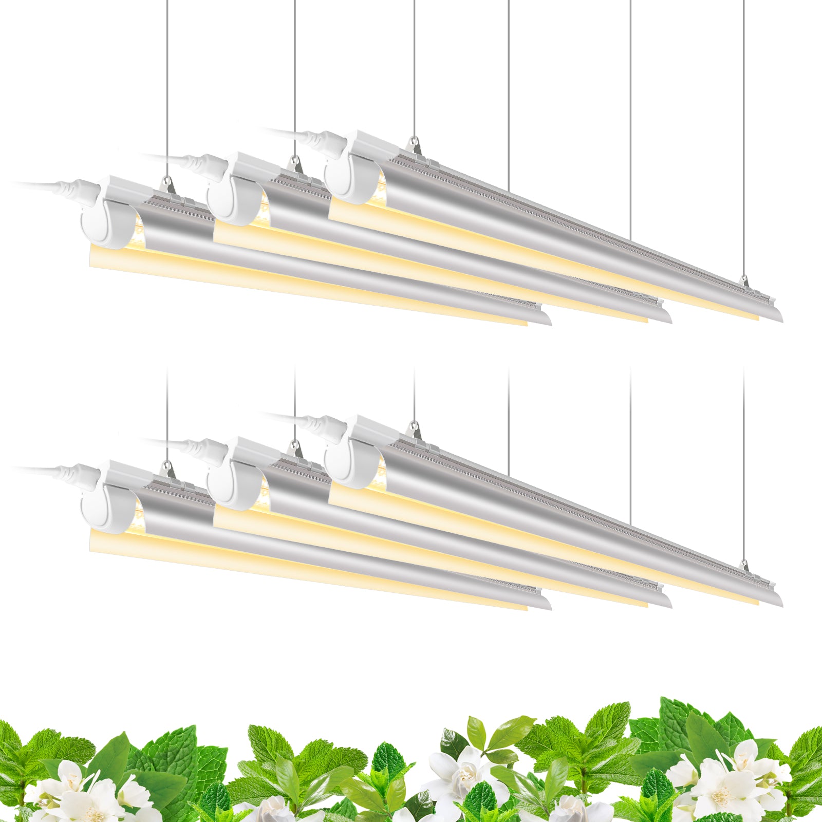 T8 LED Grow Light,4FT,42W,Full Spectrum,Linkable,Reflector Design,QL42