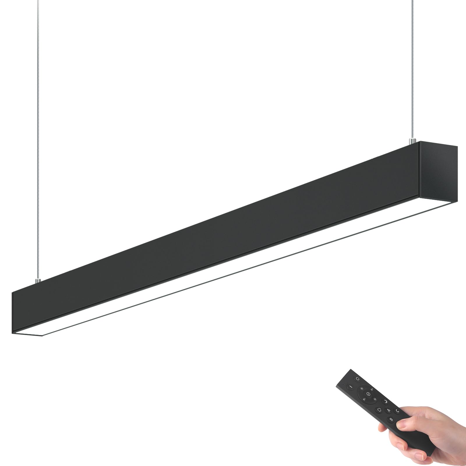 5568 Linear Light with Remote,4FT,45W,3000K to 6000K,1 Pack,Black,XA5L45(H) - Barrina led