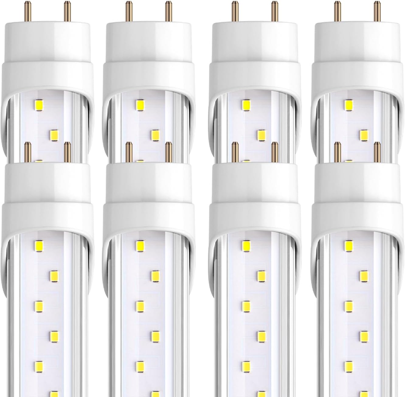 T8 LED Tube Light Bulbs,4FT,24W,3200LM,6000K,G13,Dual-End Powered,TBL24