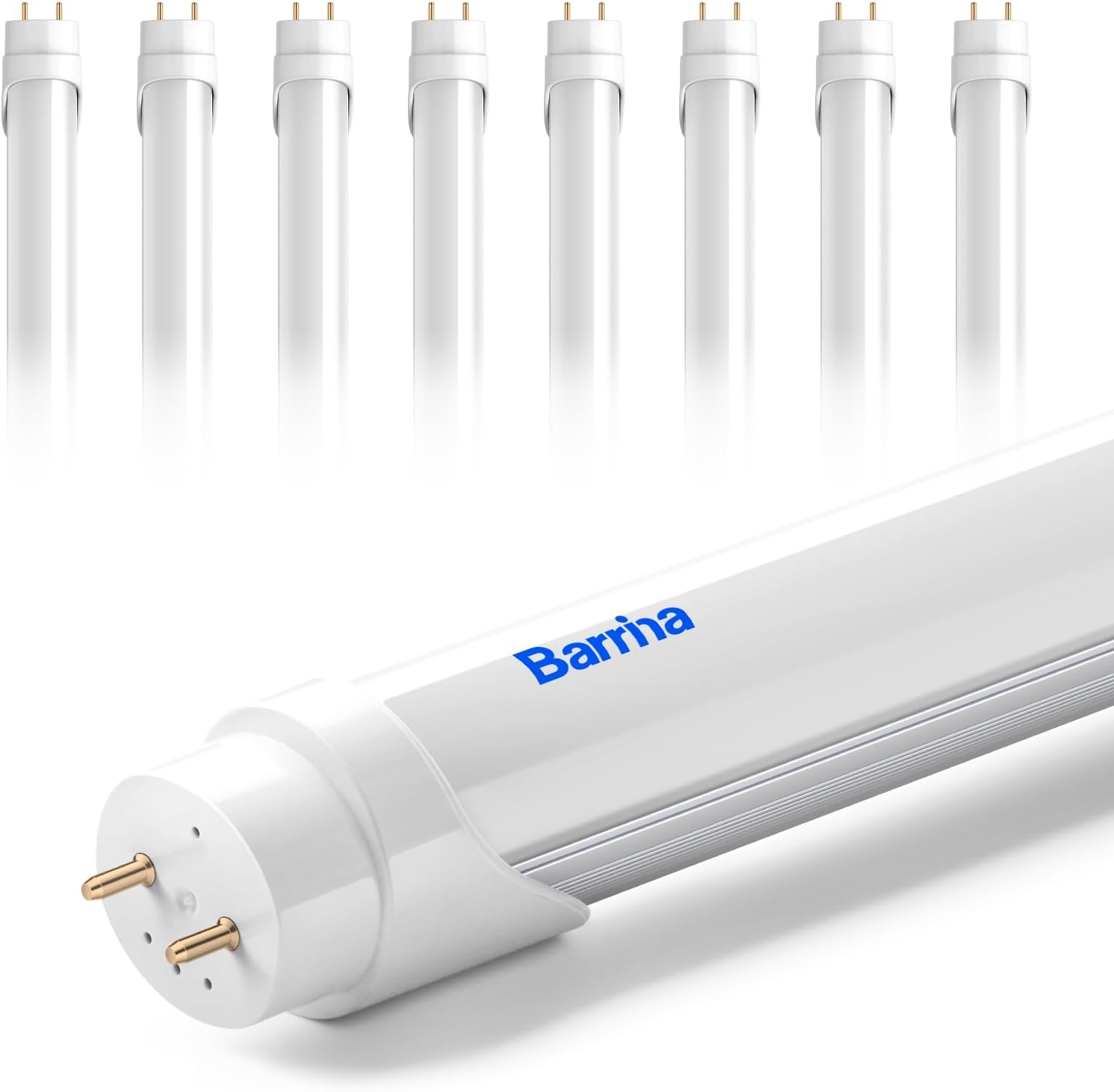 Barrina T8 24W LED Tube Lights 4FT 6000K 3100LM Dual-End | Replacement for Fluorescent Tubes & Frosted Cover | TCL24