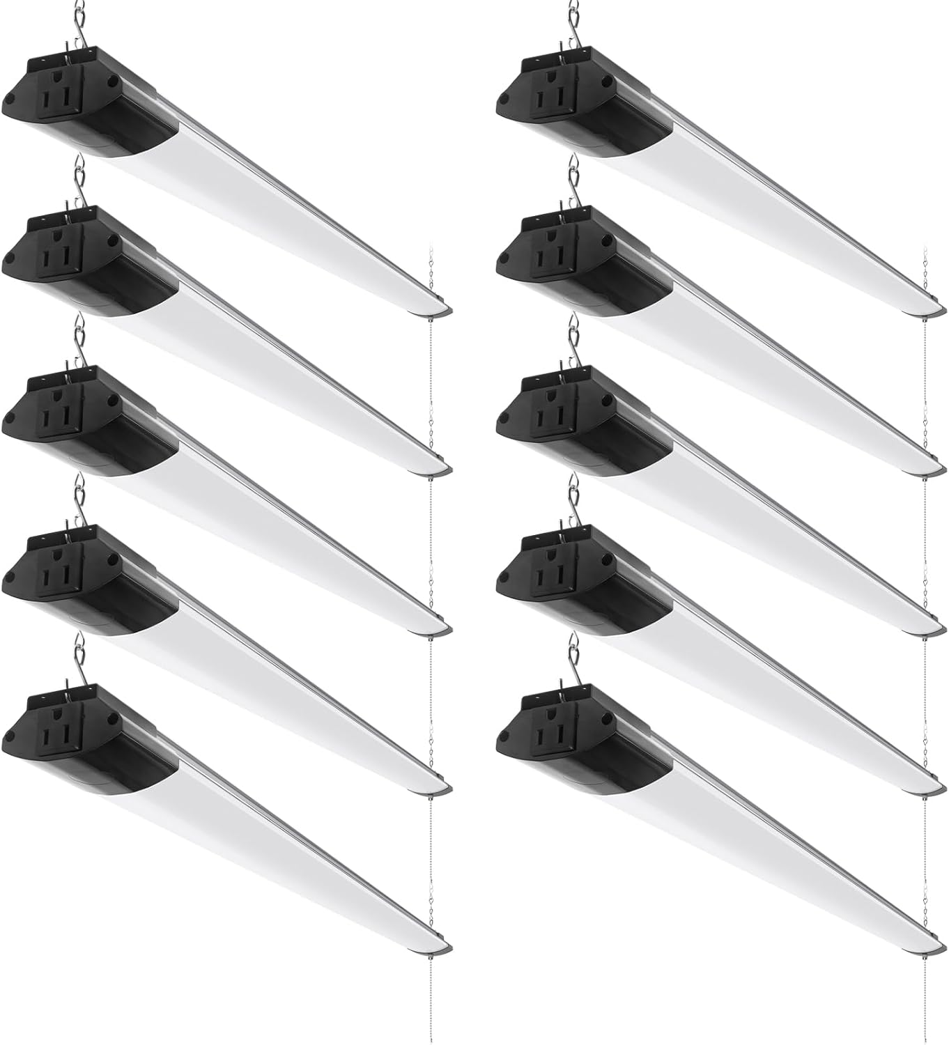 Suspended LED Shop Light 84W 10000LM,Hanging or Flush Mount