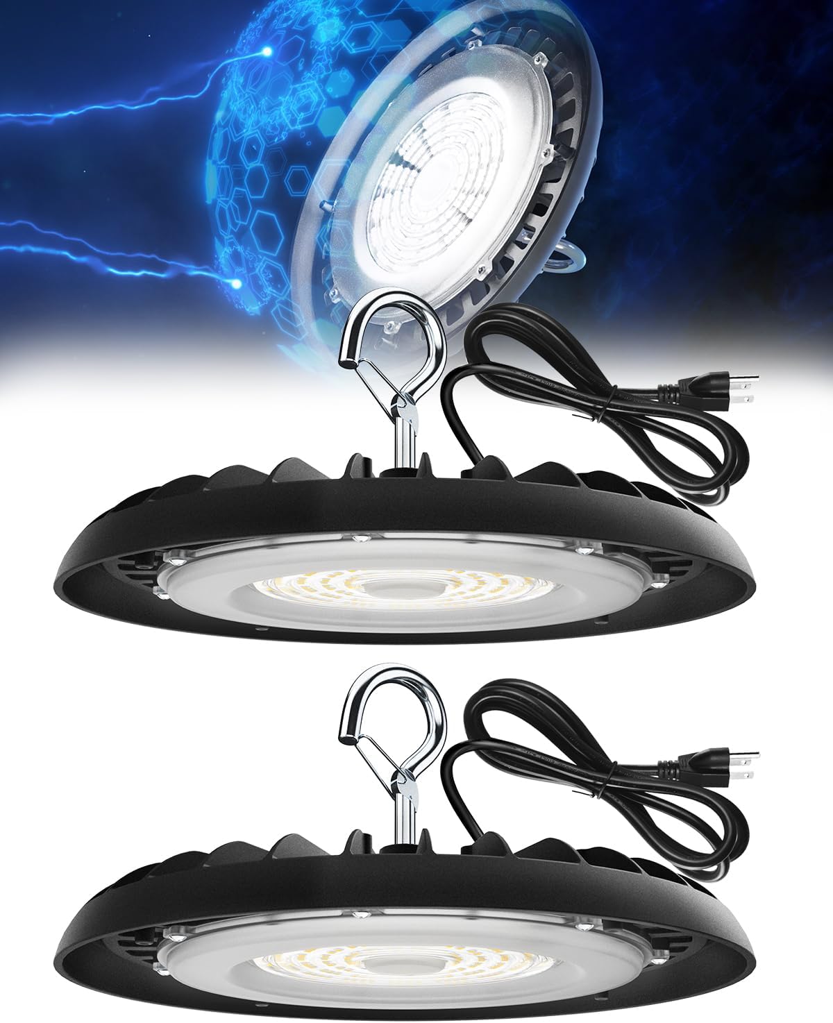 Barrina 150W UFO LED High Bay 5000K 21000LM | 6000V Surge Protection & IP65 Waterproof | BH150