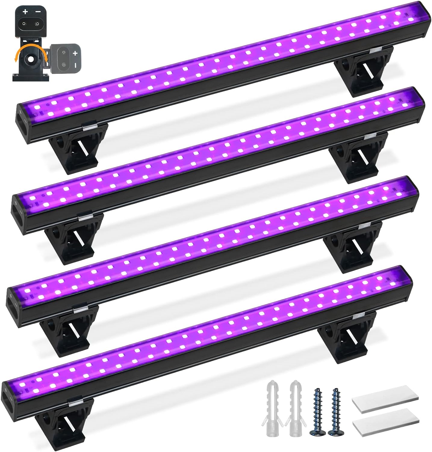 T5 LED Black Lights,1FT,10W,USB UV LED Light Bar,2 Packs,UC10(Z)