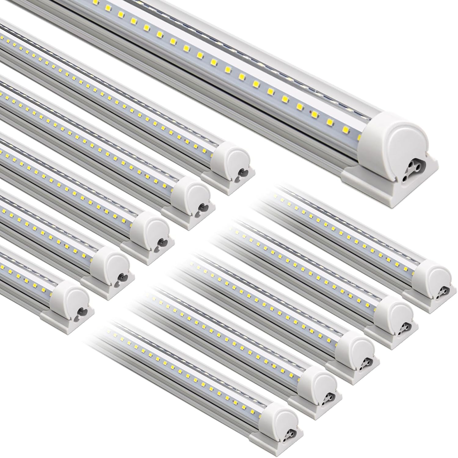 Barrina T8 60W LED Shop Light 6FT 6500K 8500LM | Clear Cover & V Shape Tube | BAR60