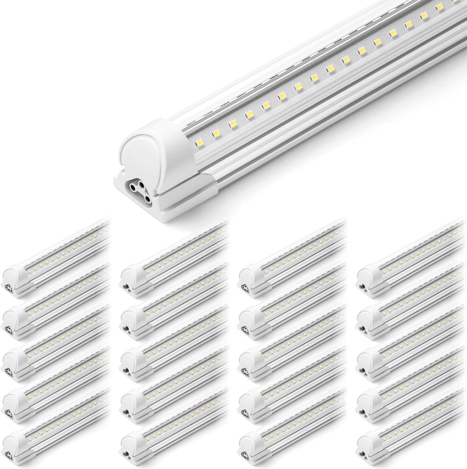 Barrina T8 40W LED Shop Lights 4FT 5000K 5000LM | Clear Cover & V Shape Tube | BAL40