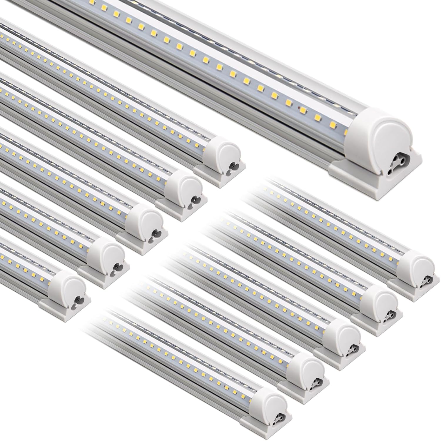 Barrina T8 60W LED Shop Light 6FT 5000K 8500LM | Clear Cover & V Shape Tube | BAR60