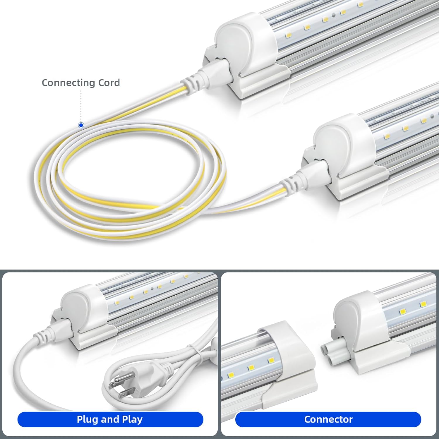 Barrina T8 24W LED Grow Light 2FT 5000k | Reflectors & Linkable | QF24