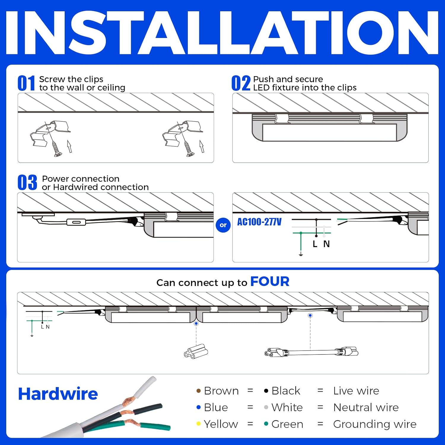 Barrina T8 72W LED Shop Light 8FT 5000K 10000LM | Clear Cover & V Shape Tube | BAX72