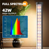 Barrina Grow Lights for Indoor Plants with Stand, 42W 169 LEDs Full Spectrum Wide Illumination Area, T10 Vertical Standing Plant Grow Light, 47" H with On/Off Switch and Tripod Floor Stand