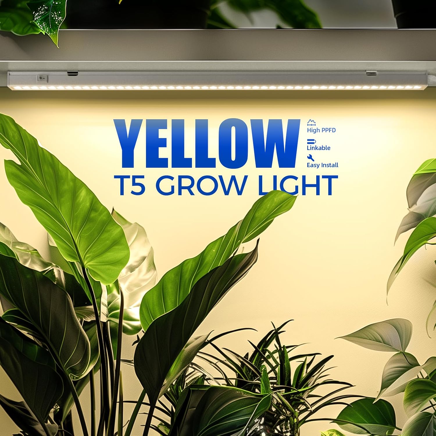 Barrina T5 Pro 10W LED Grow Light 2FT Yellow Light | Reflector Cup & Linkable