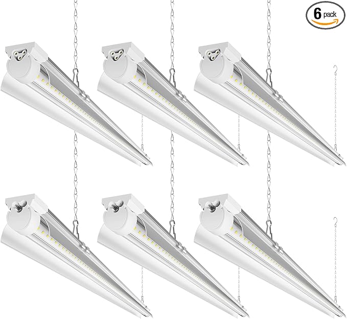 Barrina T8 40W LED Shop Lights 4FT 6500K 5000LM | Clear Cover & V Shape Tube | BAL40