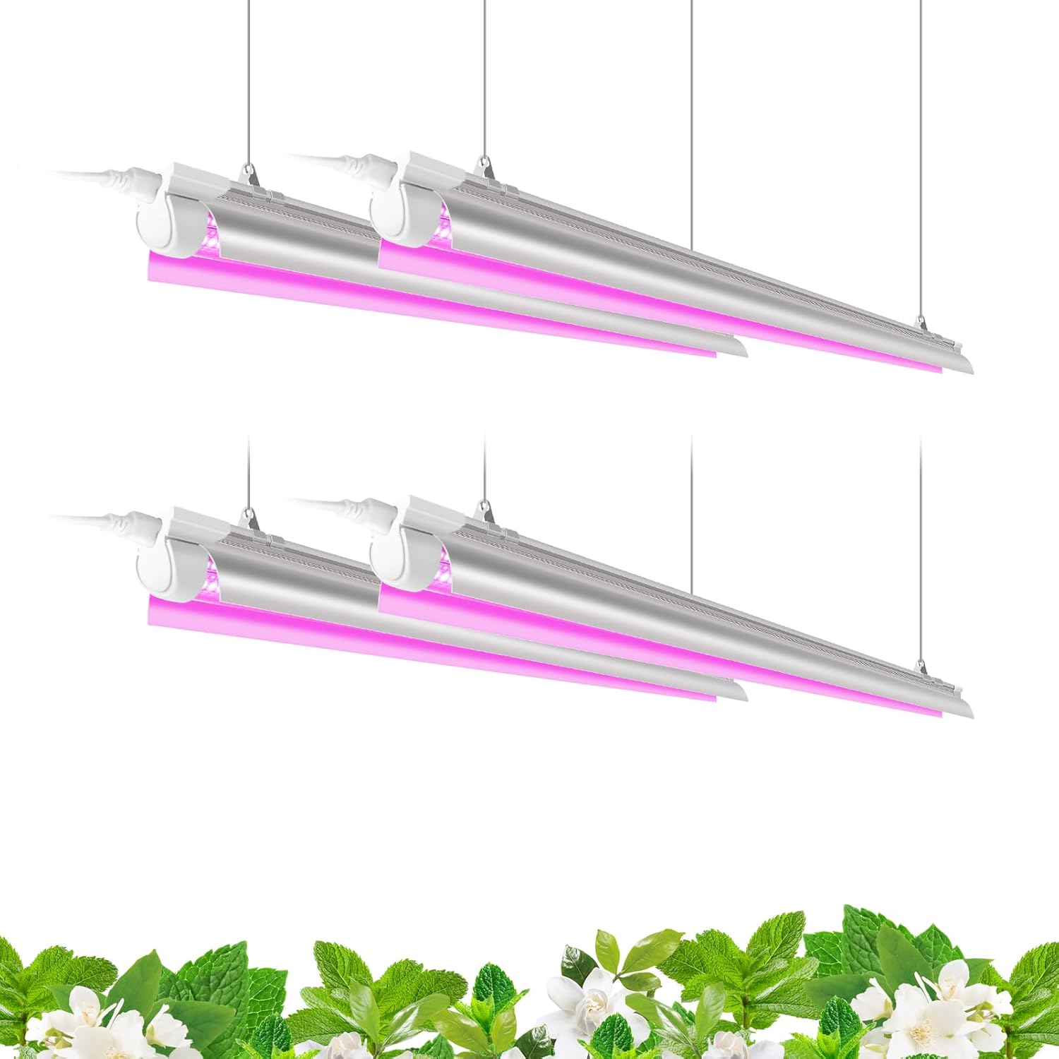 Barrina T8 42W LED Grow Light 4FT Pink Light | Reflectors & Linkable | QL42