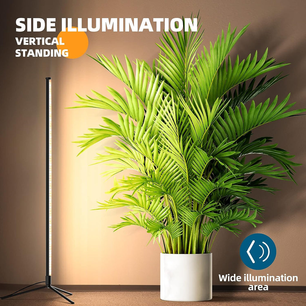 Barrina Grow Lights for Indoor Plants with Stand, 42W 169 LEDs Full Spectrum Wide Illumination Area, T10 Vertical Standing Plant Grow Light, 47" H with On/Off Switch and Tripod Floor Stand