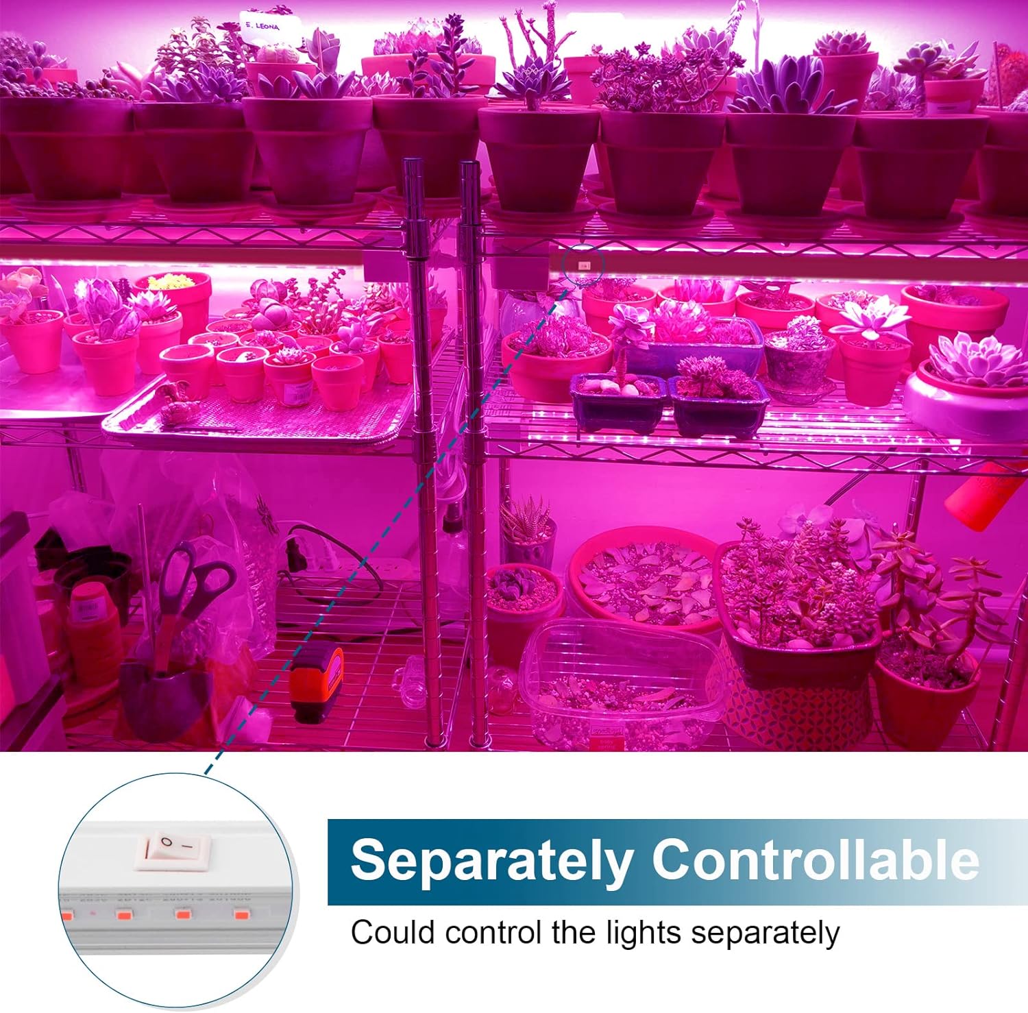 T5 LED Grow Light,4FT,20W,Full Spectrum,Linkable,8 Packs ML20