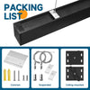 Barrina LED Linear Light 2700K 4000K 5000K Color Changing ETL Listed,4 Pack Black 5568-0-10V Series
