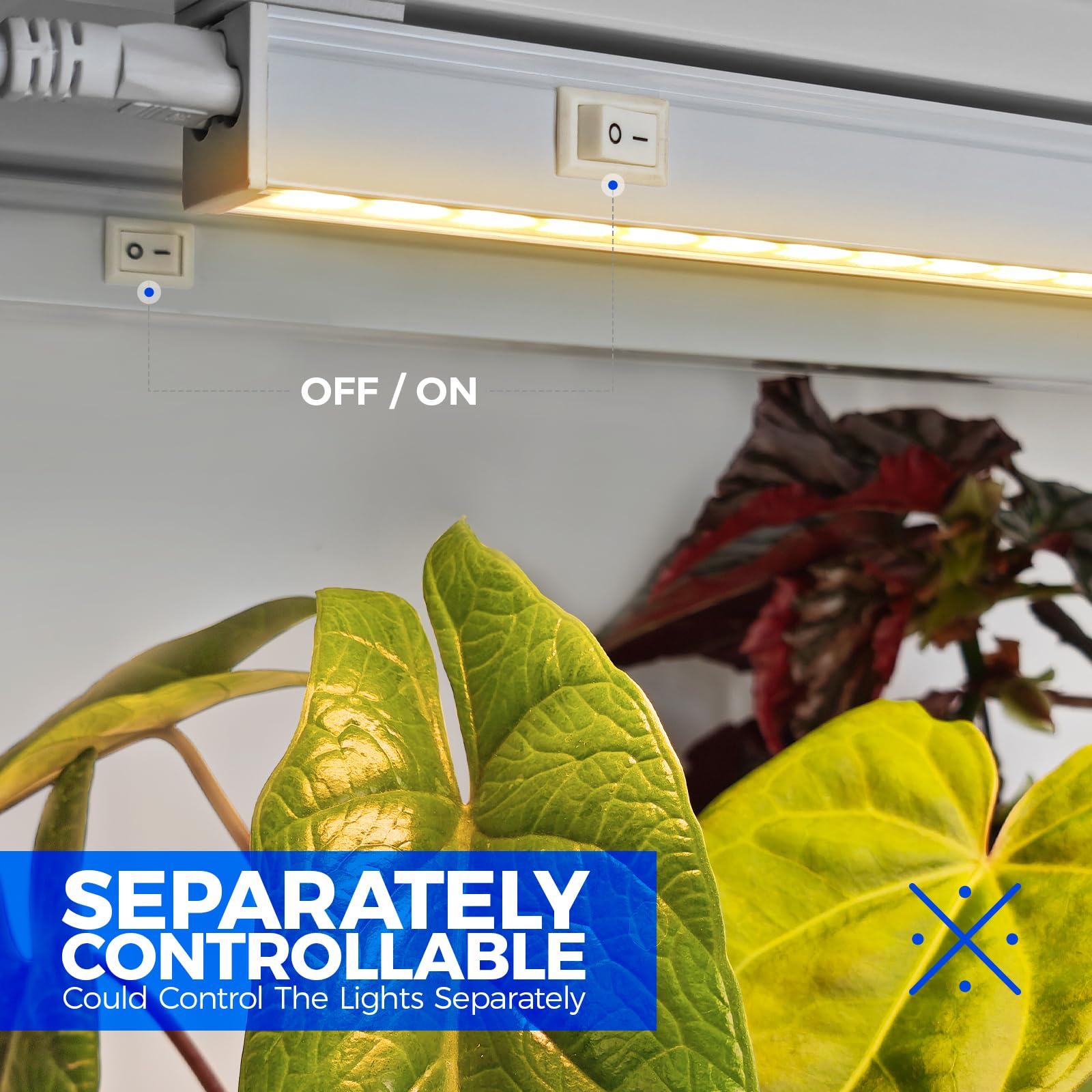 T5 Pro LED Grow Lights with Reflector Cup for Indoor Plants