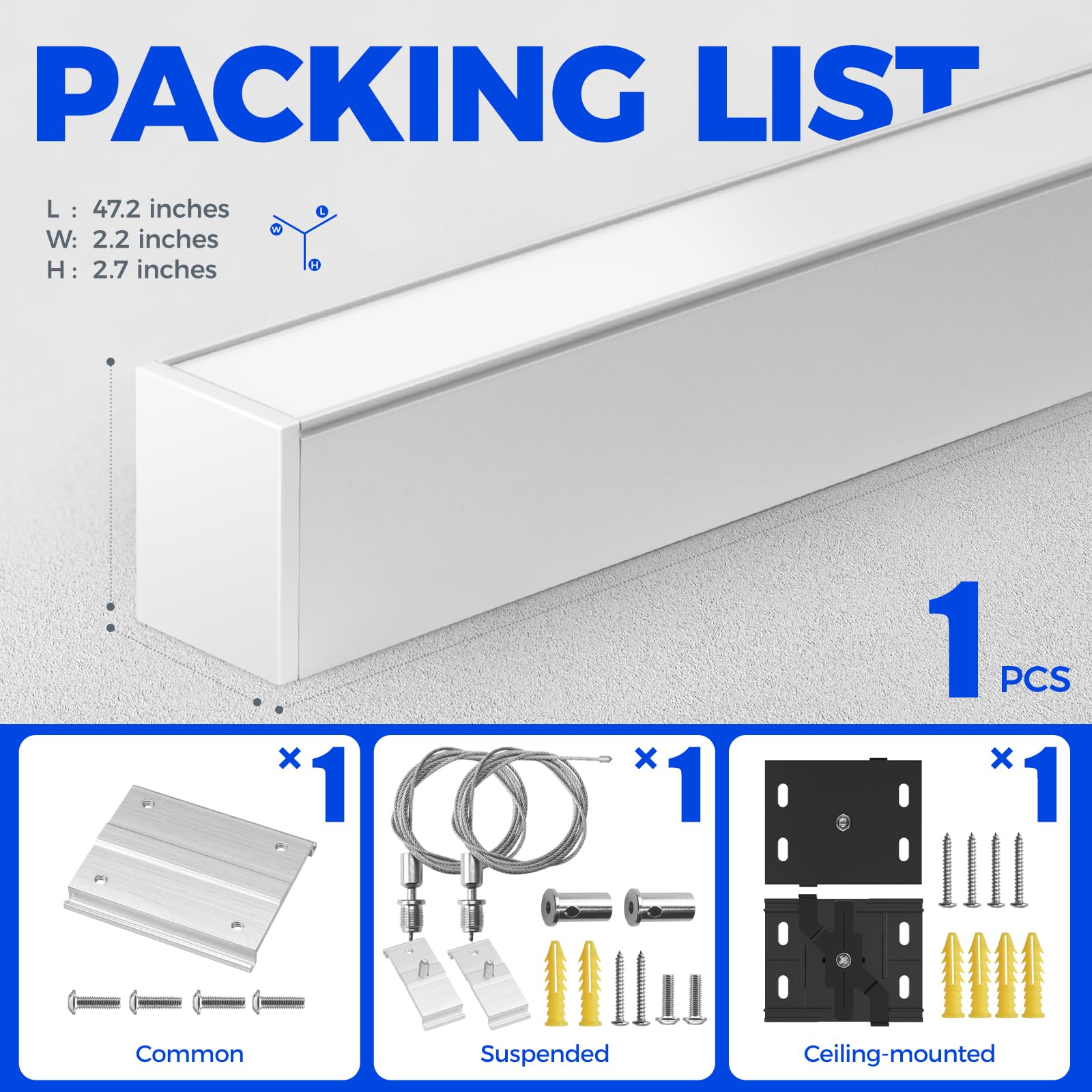 5568-0-10V Series LED Linear Light, White, 2nd-Generation