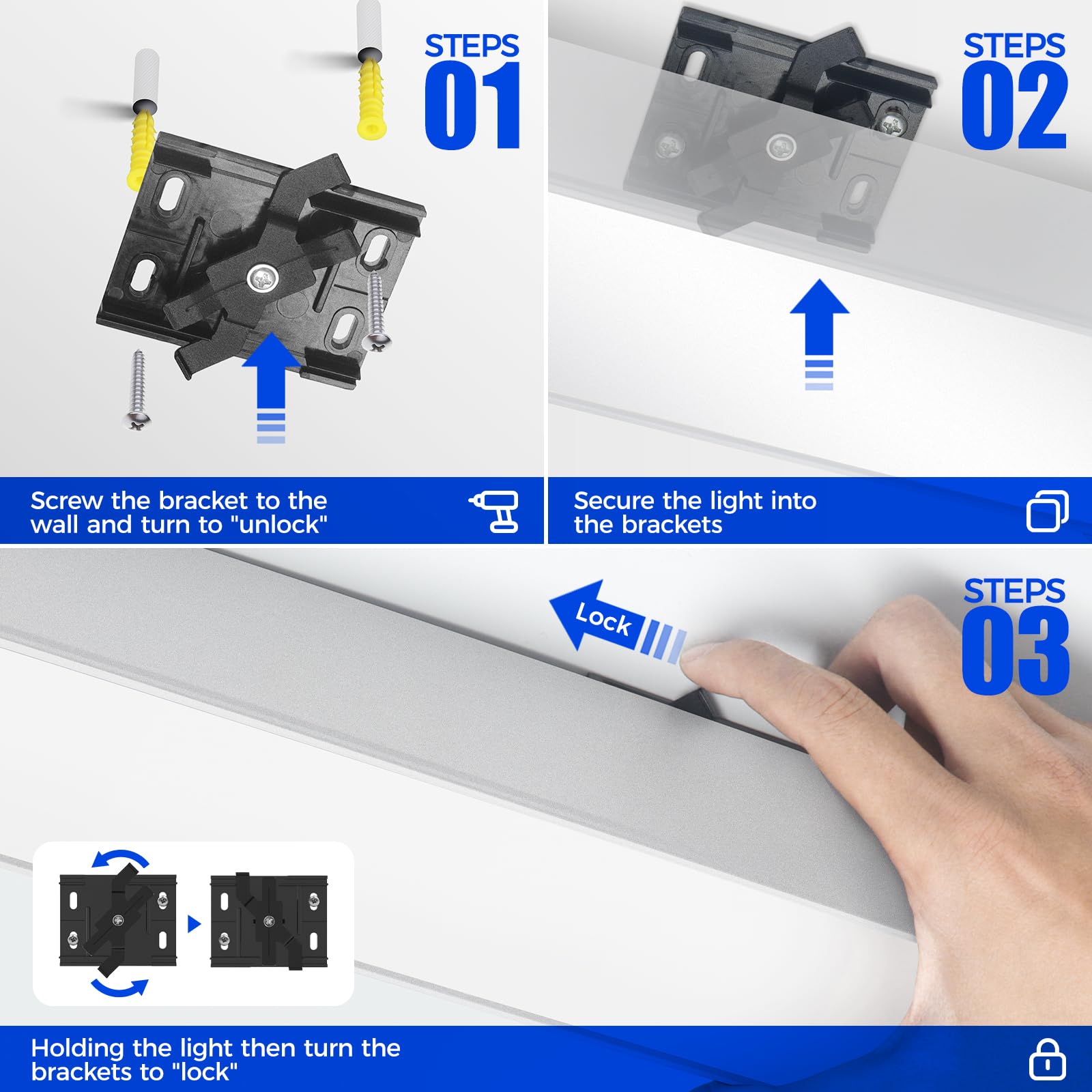 5568-0-10V Series LED Linear Light, White, 2nd-Generation