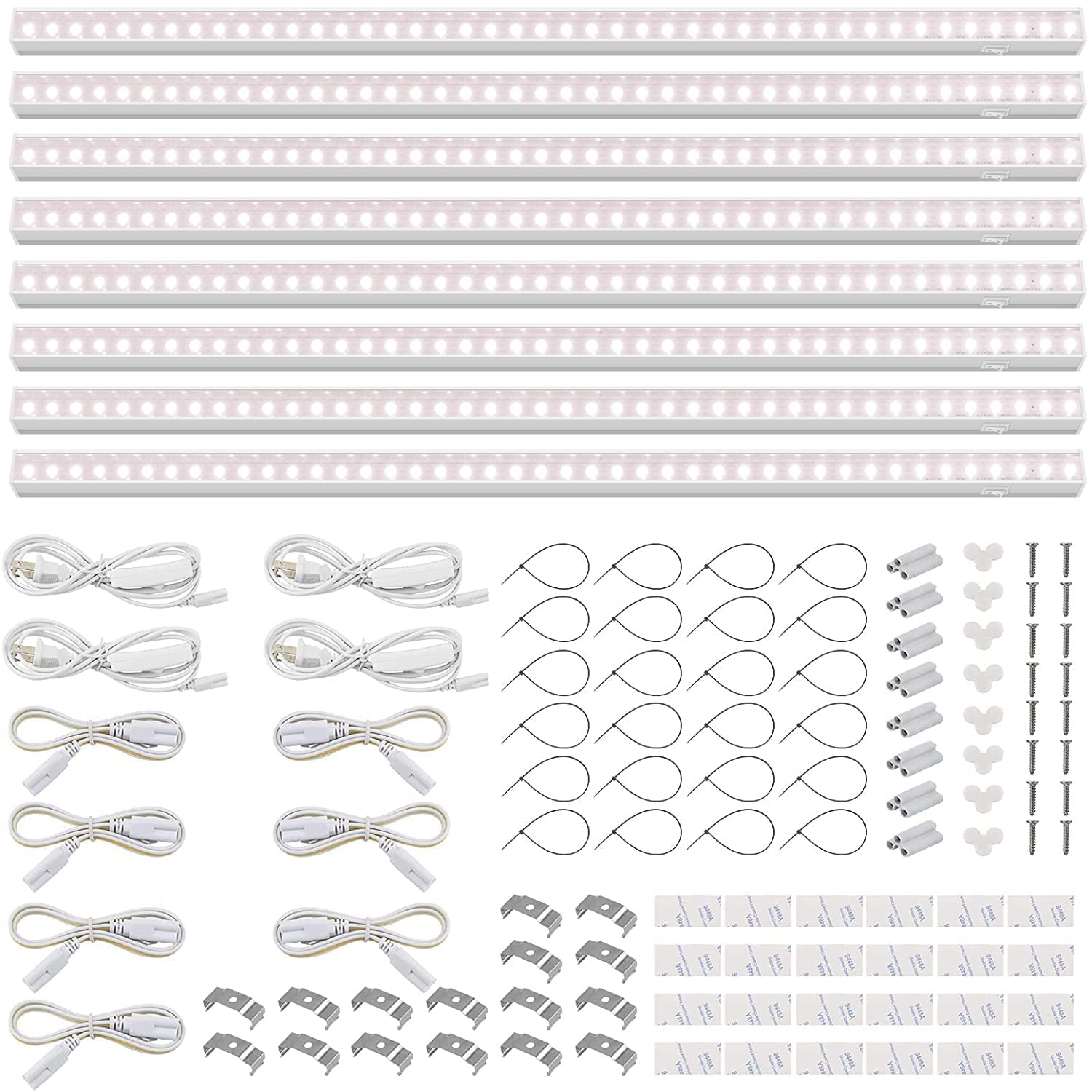 T5 LED Grow Light,3FT,8W,Full Spectrum,Linkable,8 Packs,MI16