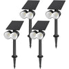 Barrina Solar Spot Lights Outdoor, 360° Horizontal Adjustable, 24 LEDs Solar Spotlights Outdoor Waterproof, 6500K 3 Modes, Auto On/Off