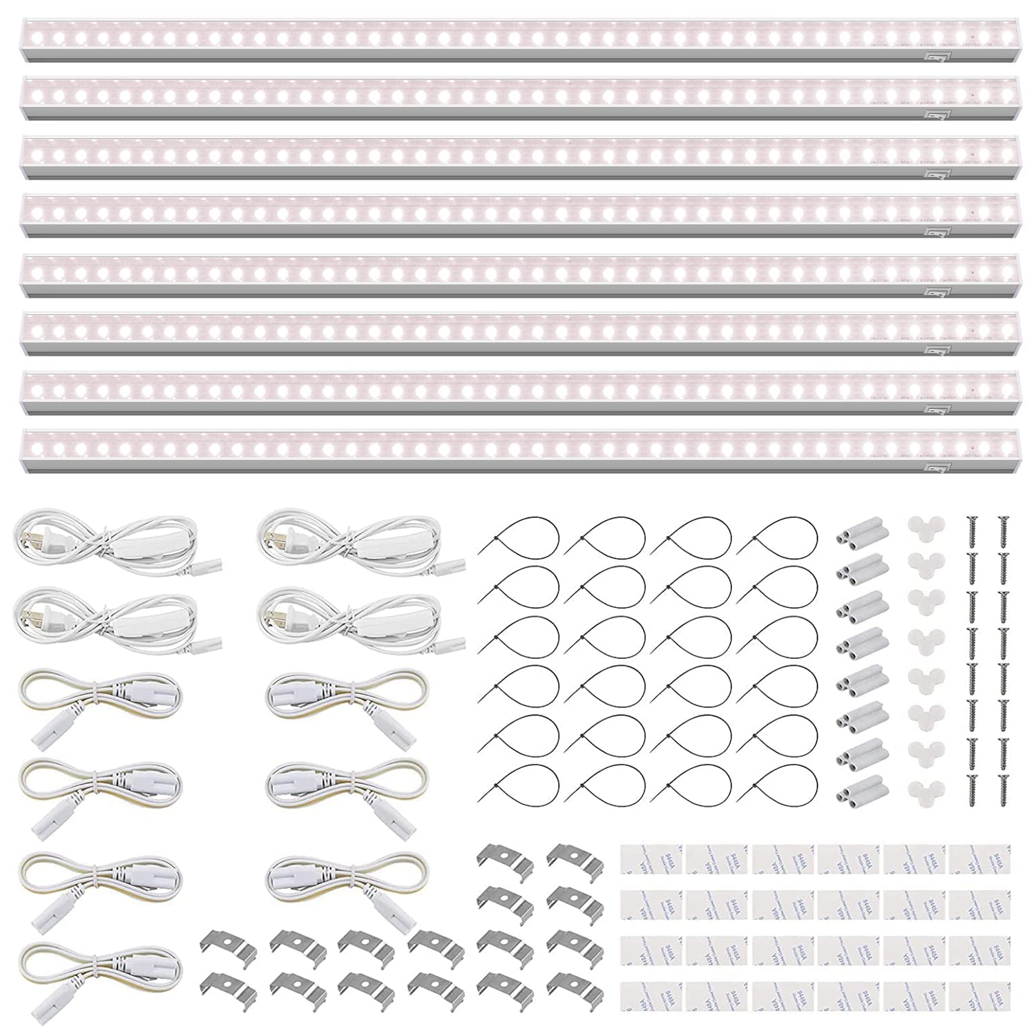 T5 LED Grow Light,4FT,20W,Full Spectrum,Linkable,8 Packs ML20