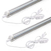 Barrina LED Shop Light 2ft, 20W 2500LM 6500K, T8 Clear Cover, Ceiling and Utility Linkable Tube Lights 2-Pack