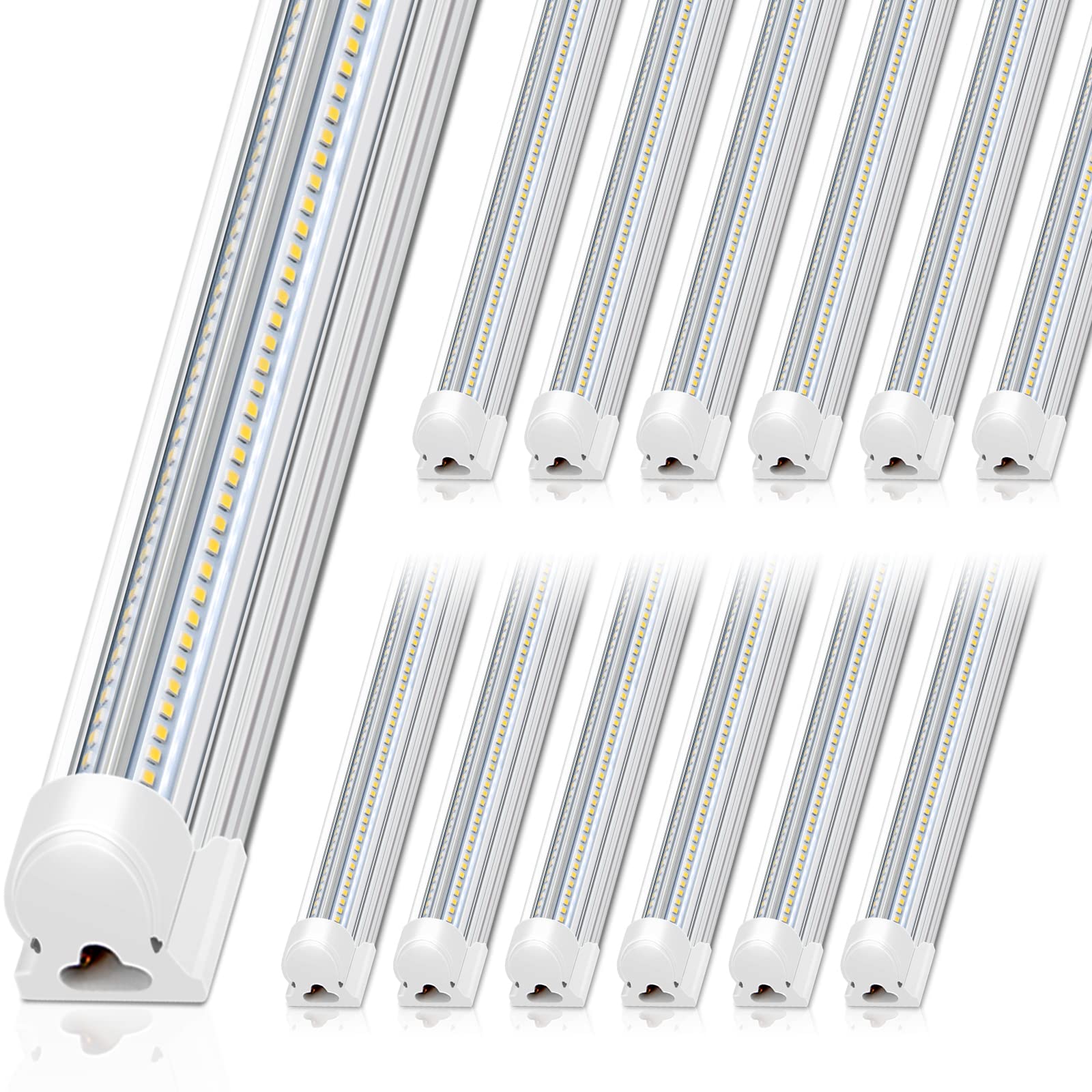 T8 LED Shop Light,8FT,100W,15000LM,5000K,12 Packs,BAX100(5)