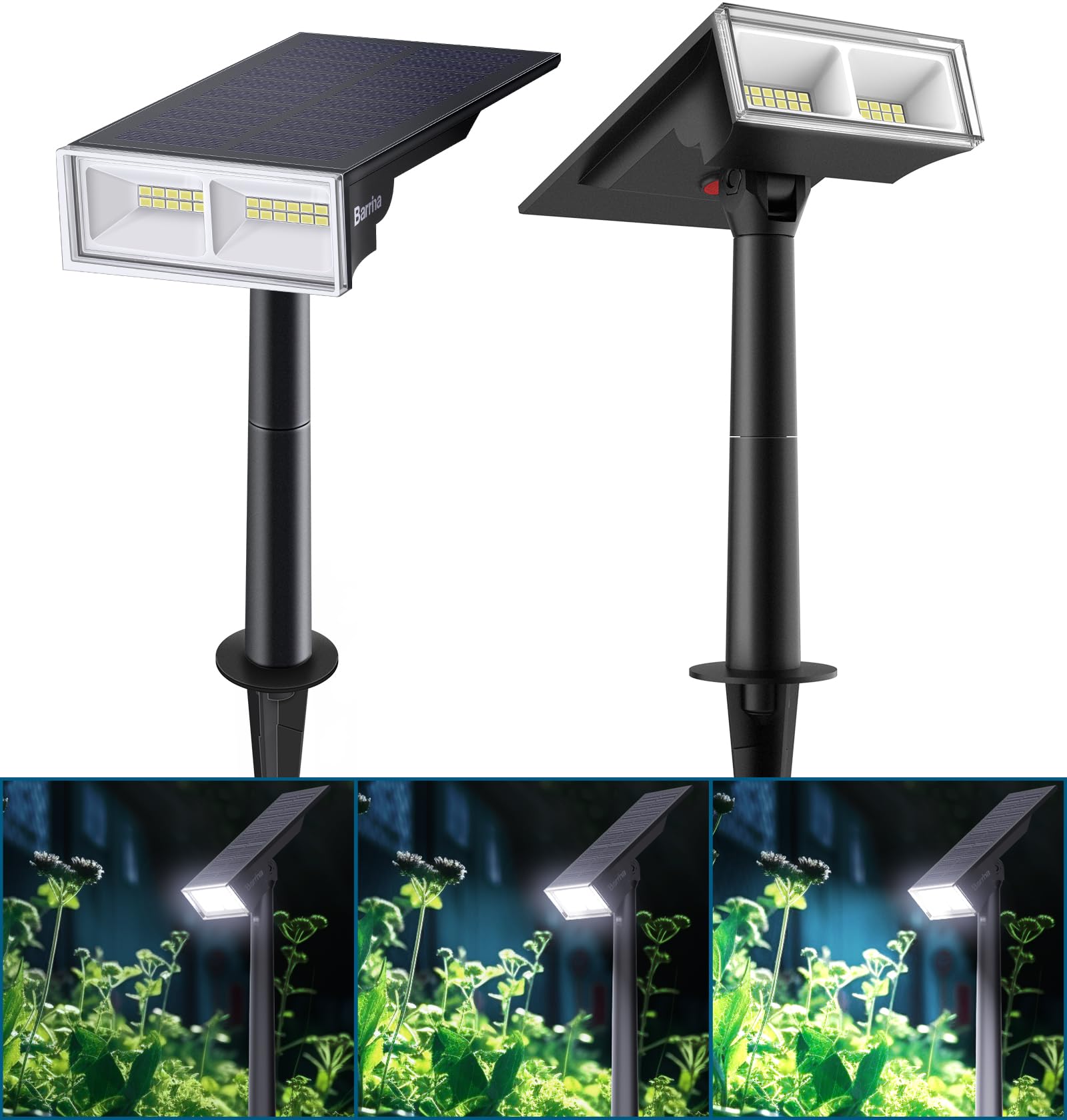 Barrina LED Solar Spot Lights 6500K | Height Adjustable & IP65 Waterproof | TYN 6500K