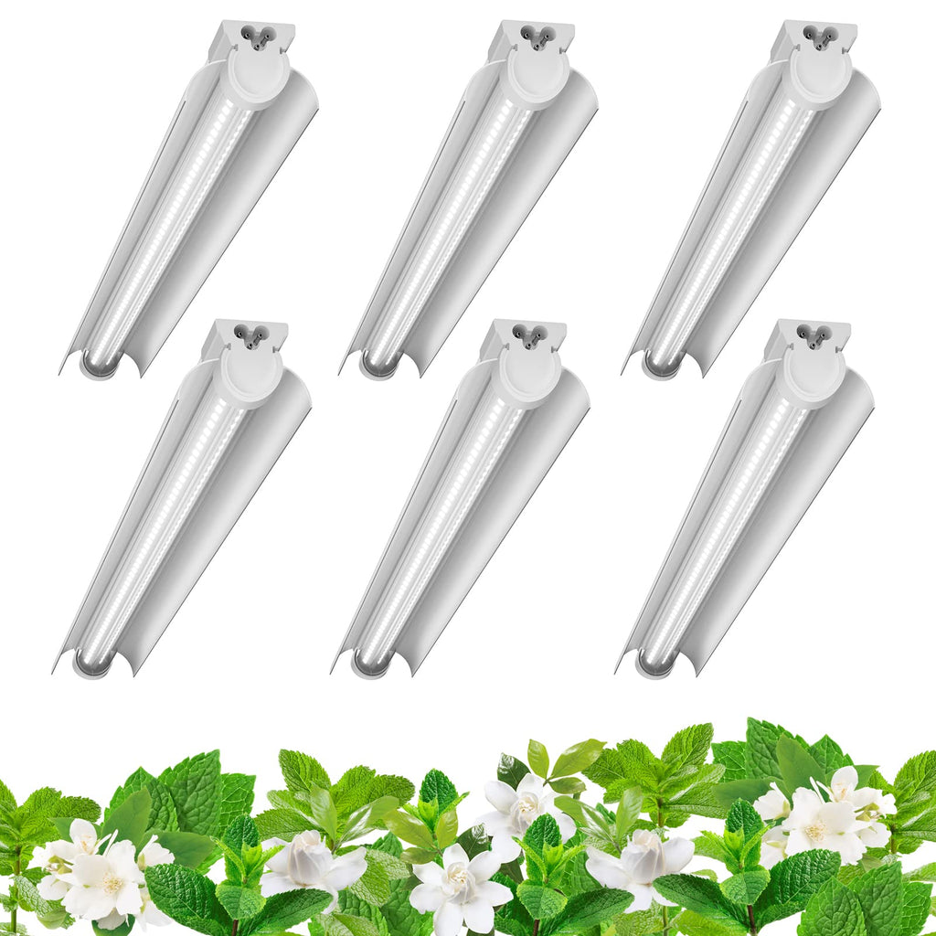 Barrina Grow Lights for Indoor Plants, 3FT 5000K Daylight White Full Spectrum 180W(6 x 30W, 1000W Equivalent), T8 6-Pack
