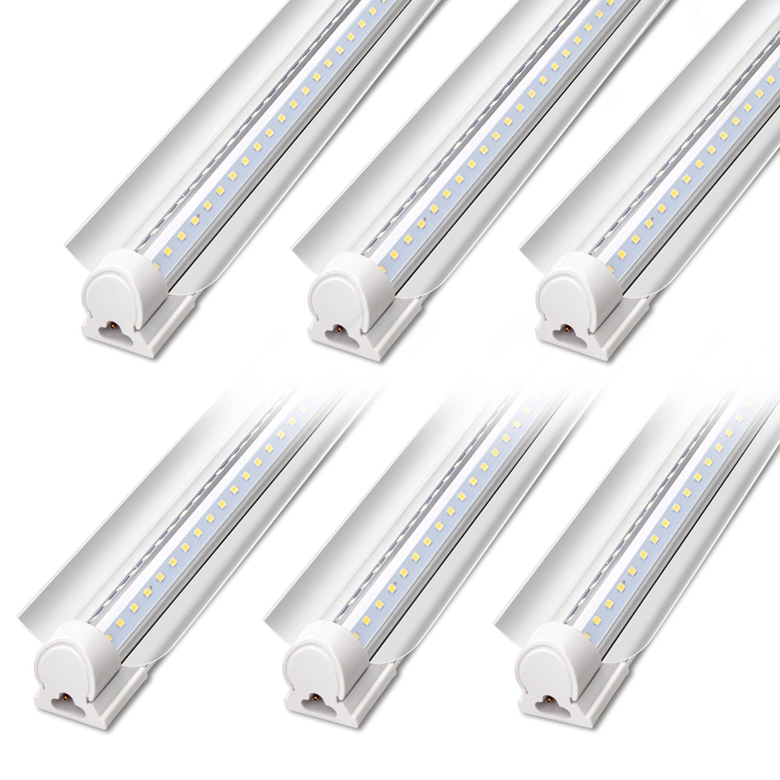 T8 LED Shop Light,4FT,40W,5000LM,6500K,with Reflector,6 Packs,BAL40(6)